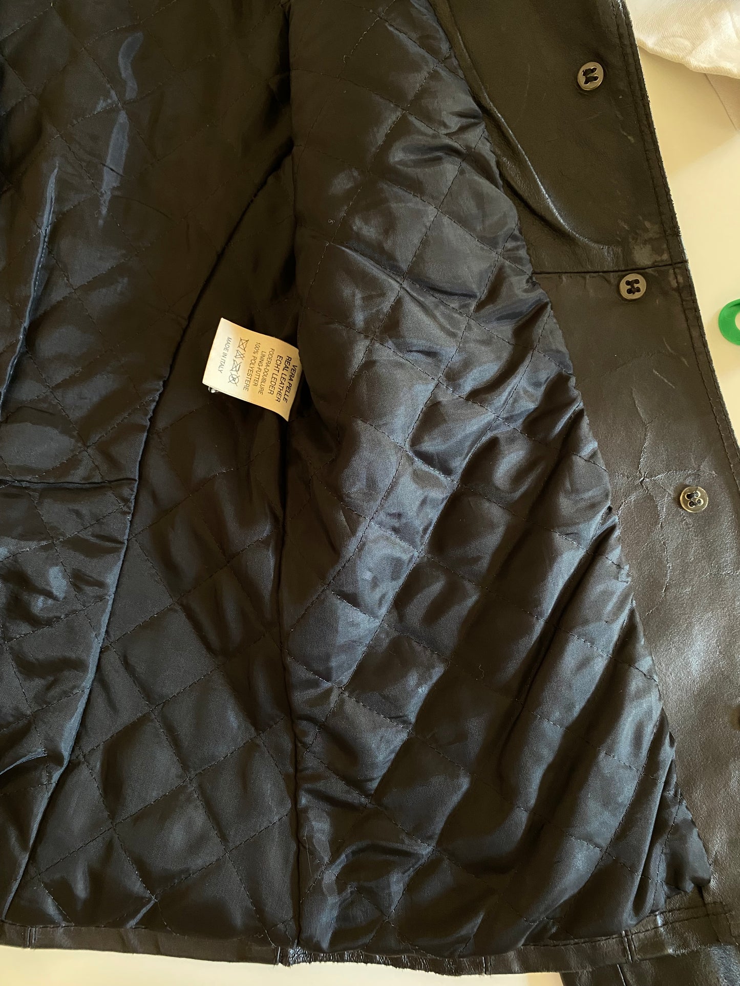 Blazer in pelle testa di moro