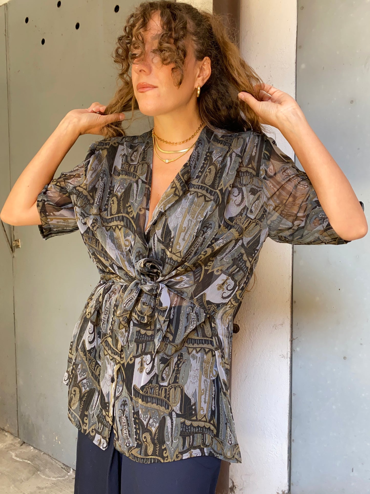 Camicia con gilet anni 90