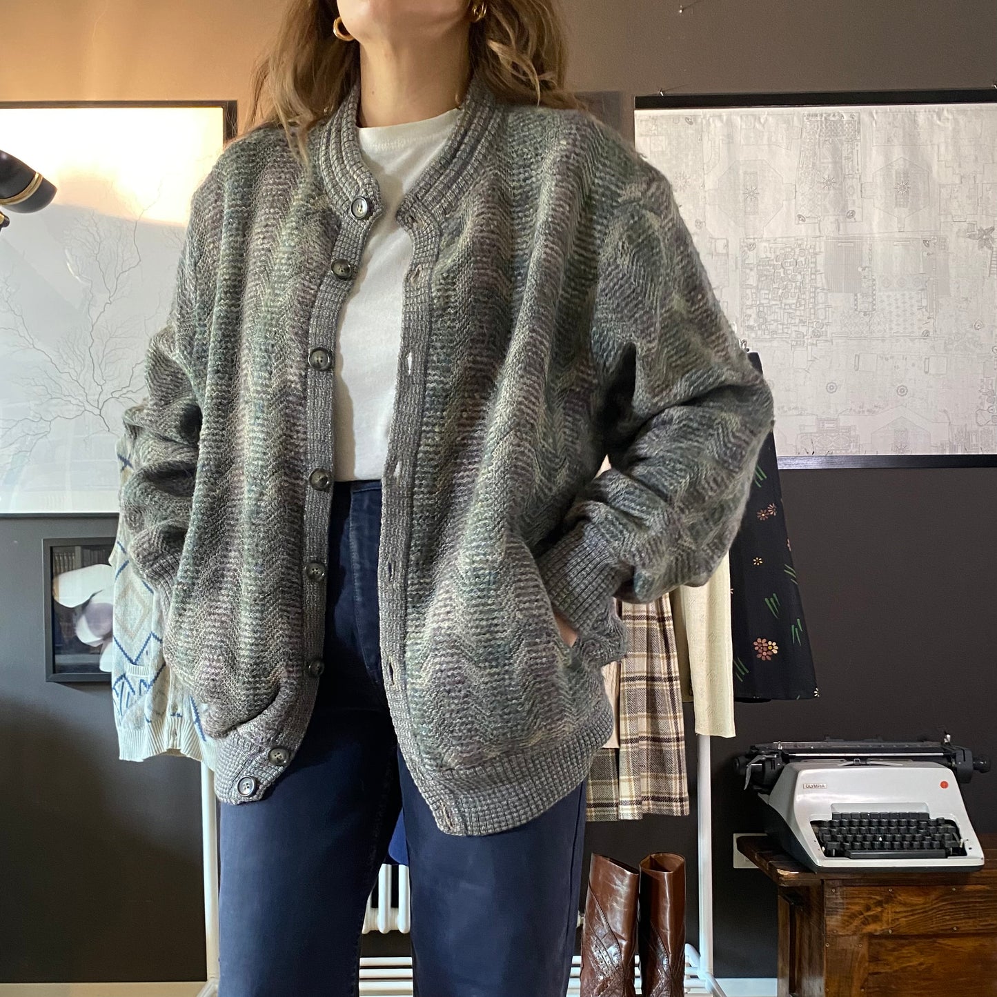 Cardigan bomber imbottito