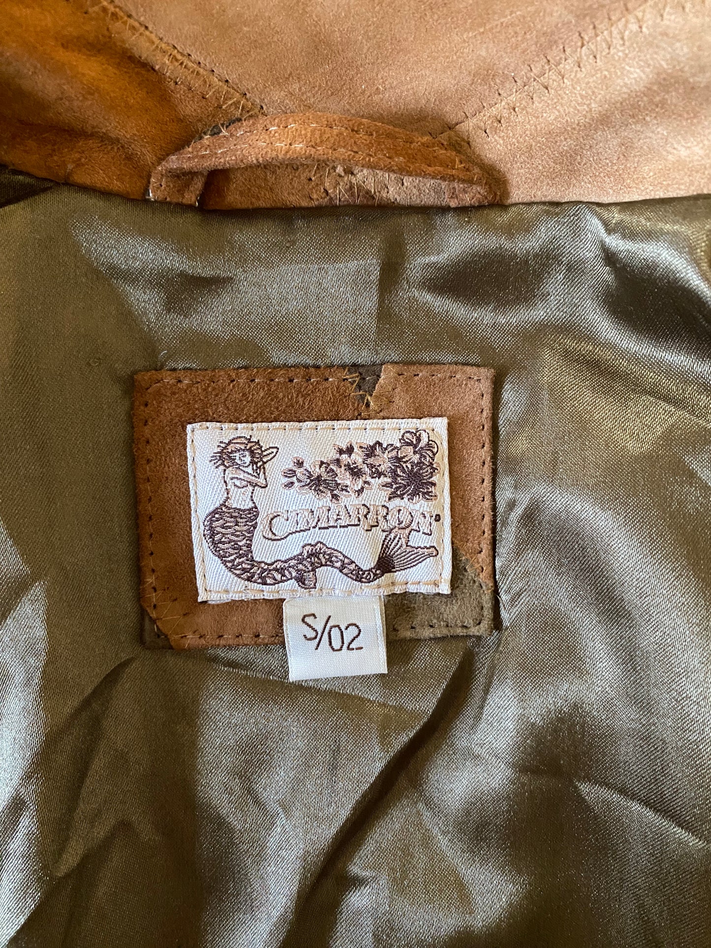 Trench patchwork in pelle vintage