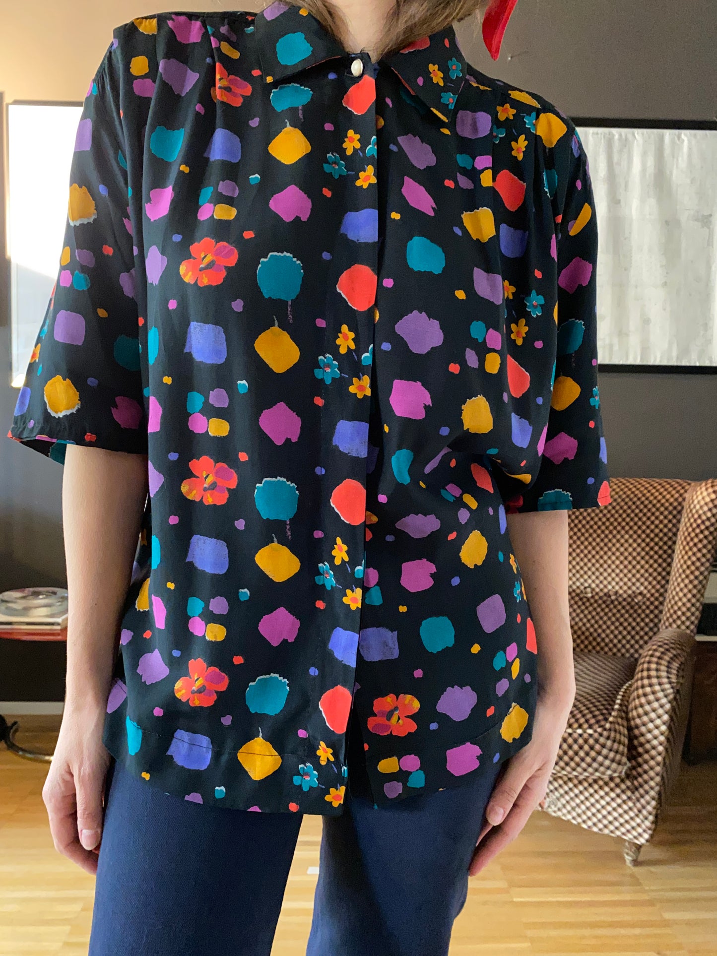 Camicia anni 90 multicolor