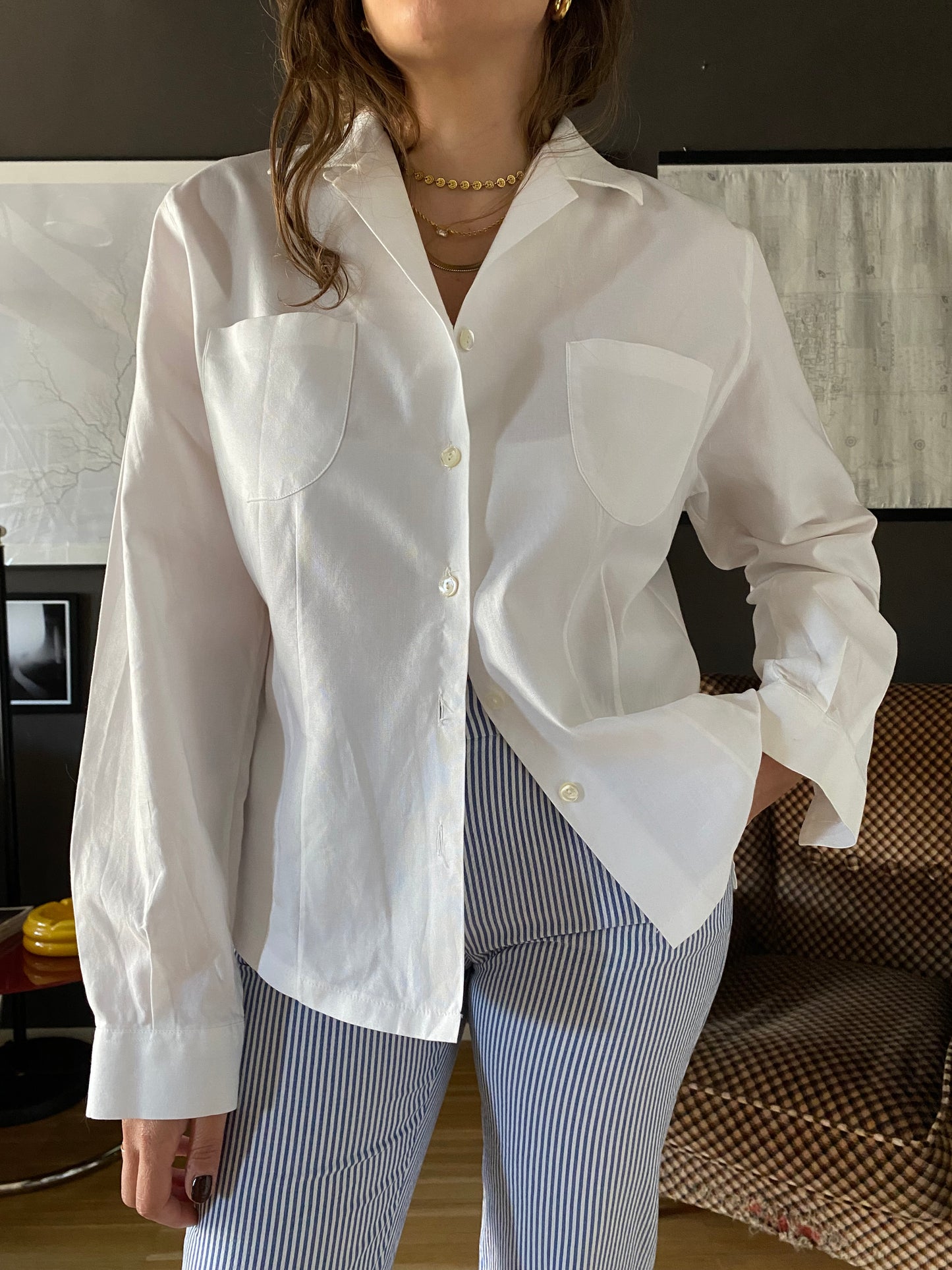 Camicia bianca cotone vintage