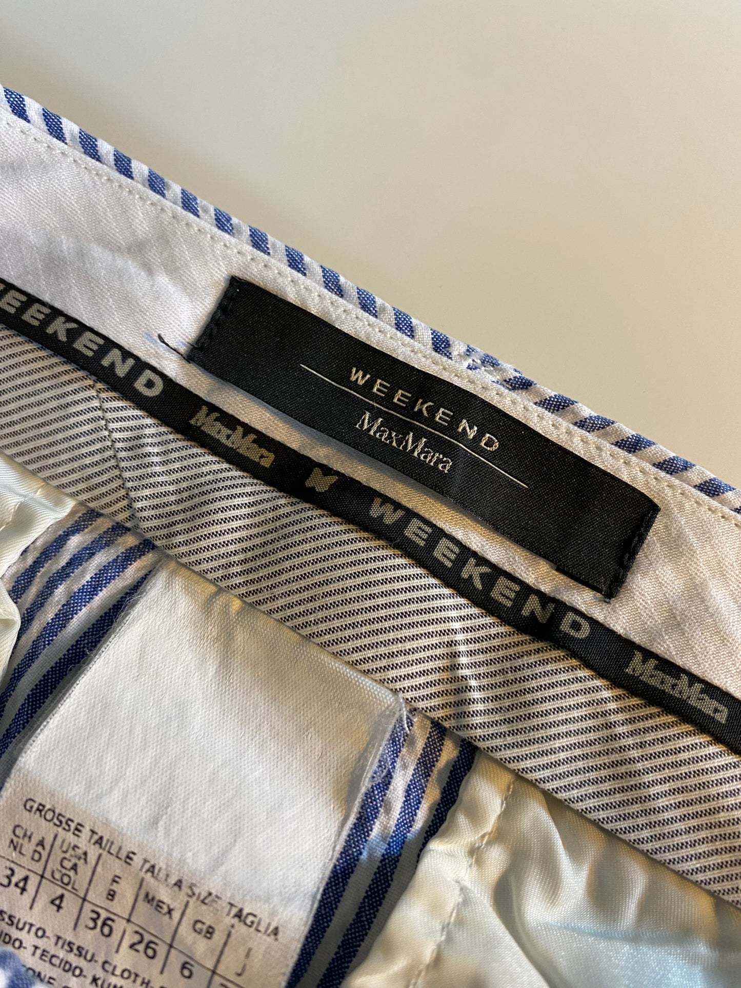 Pantaloni capri Max Mara Weekend a righe