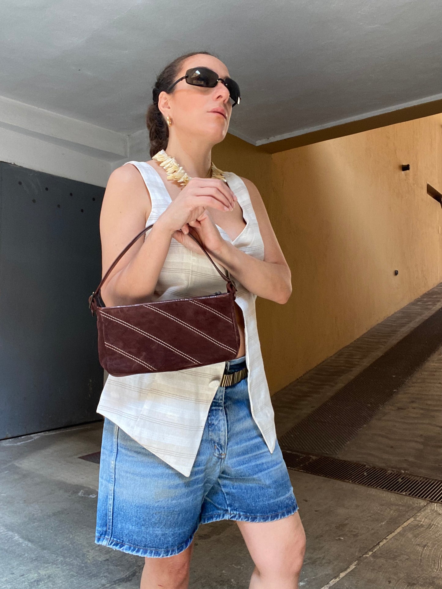 Borsa a spalla baguette vintage