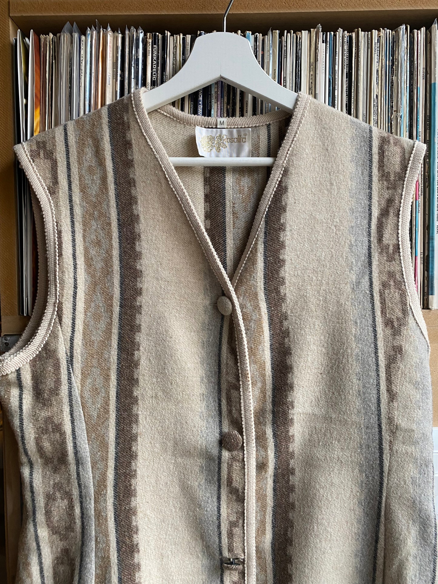 Gilet misto lana vintage lungo