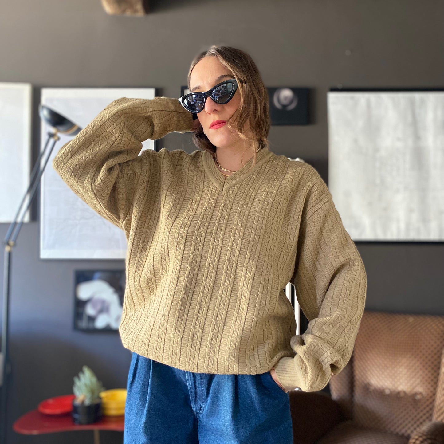 Pullover scollo a V