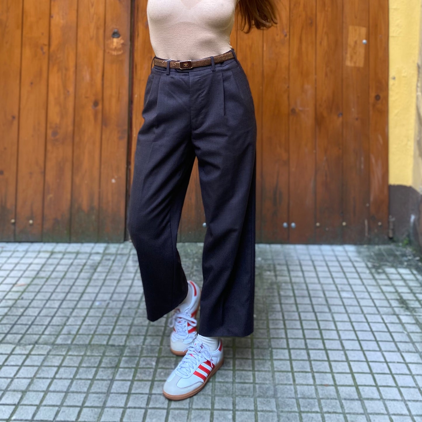 Pantalone classico marrone