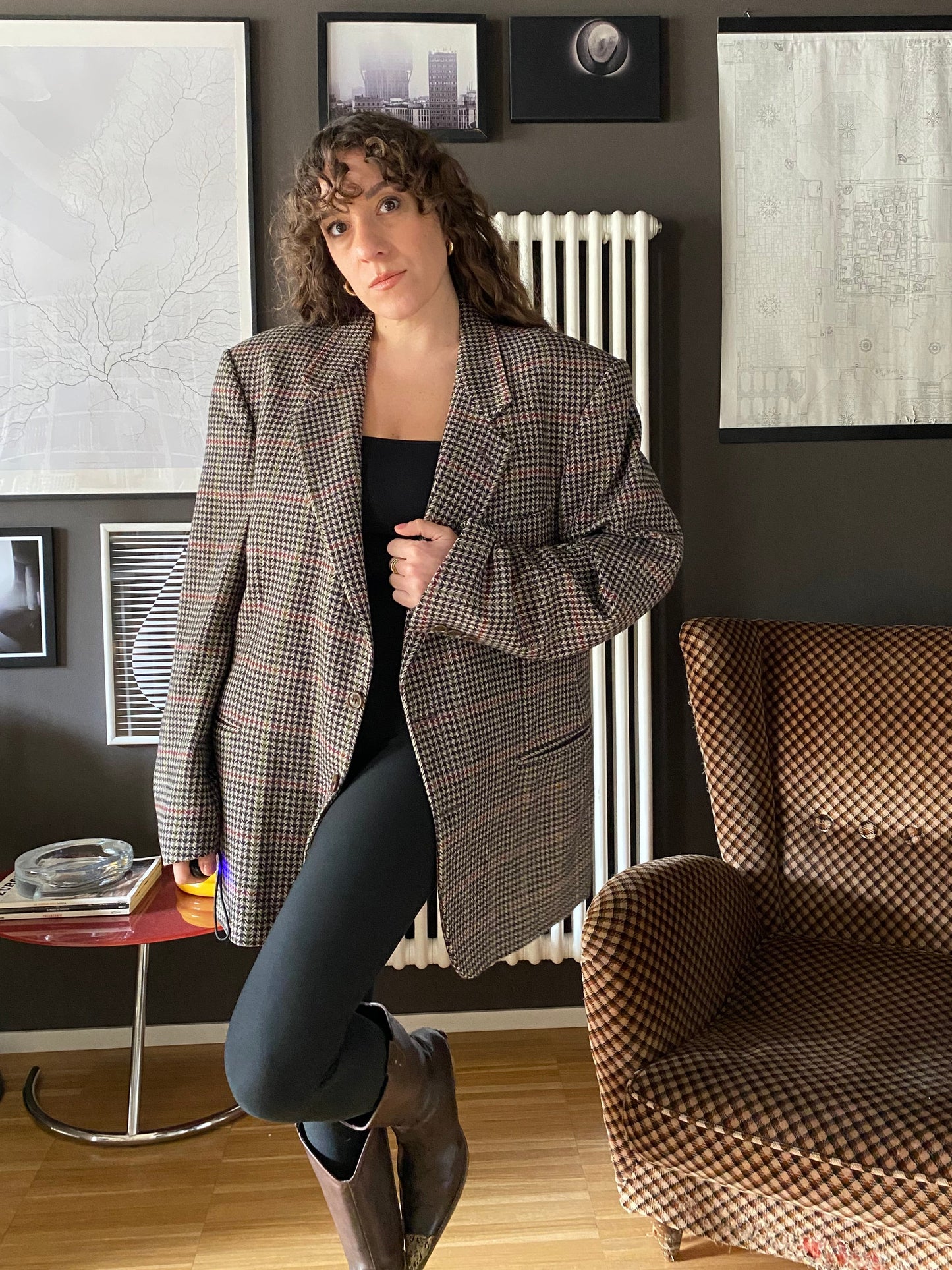 Blazer pied de poule