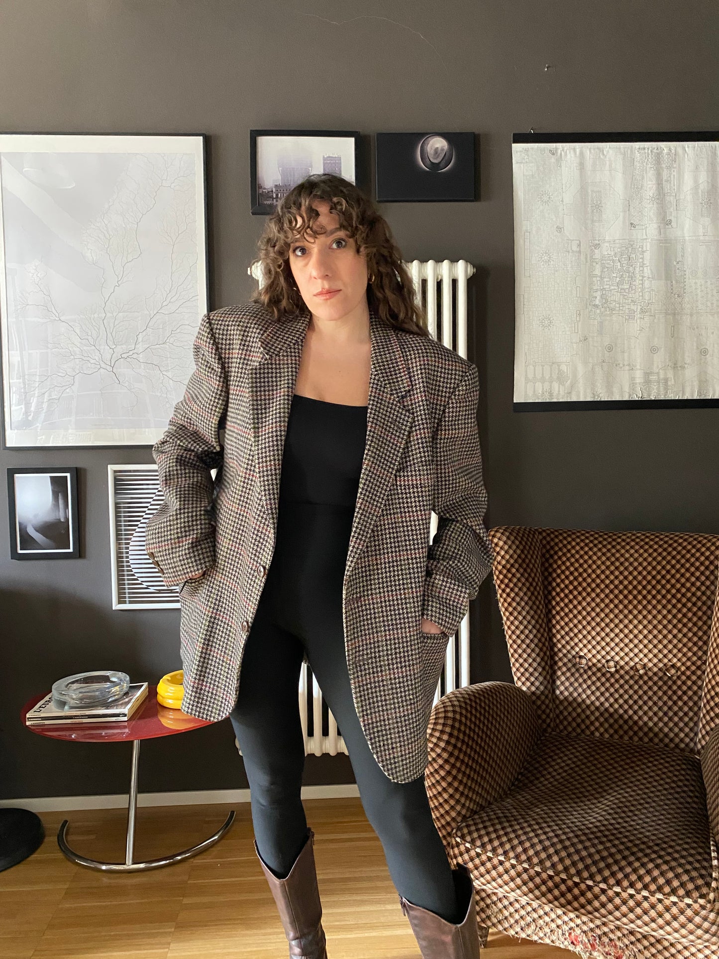 Blazer pied de poule