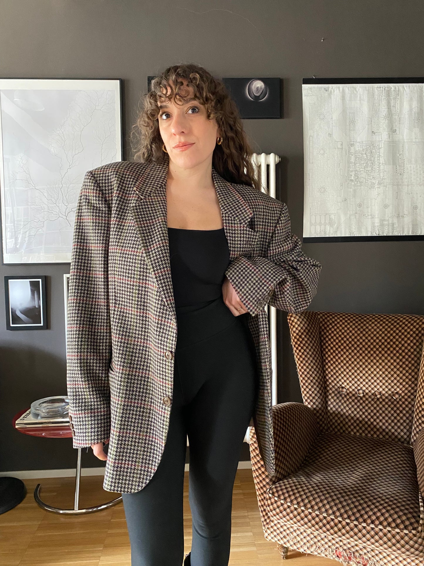 Blazer pied de poule