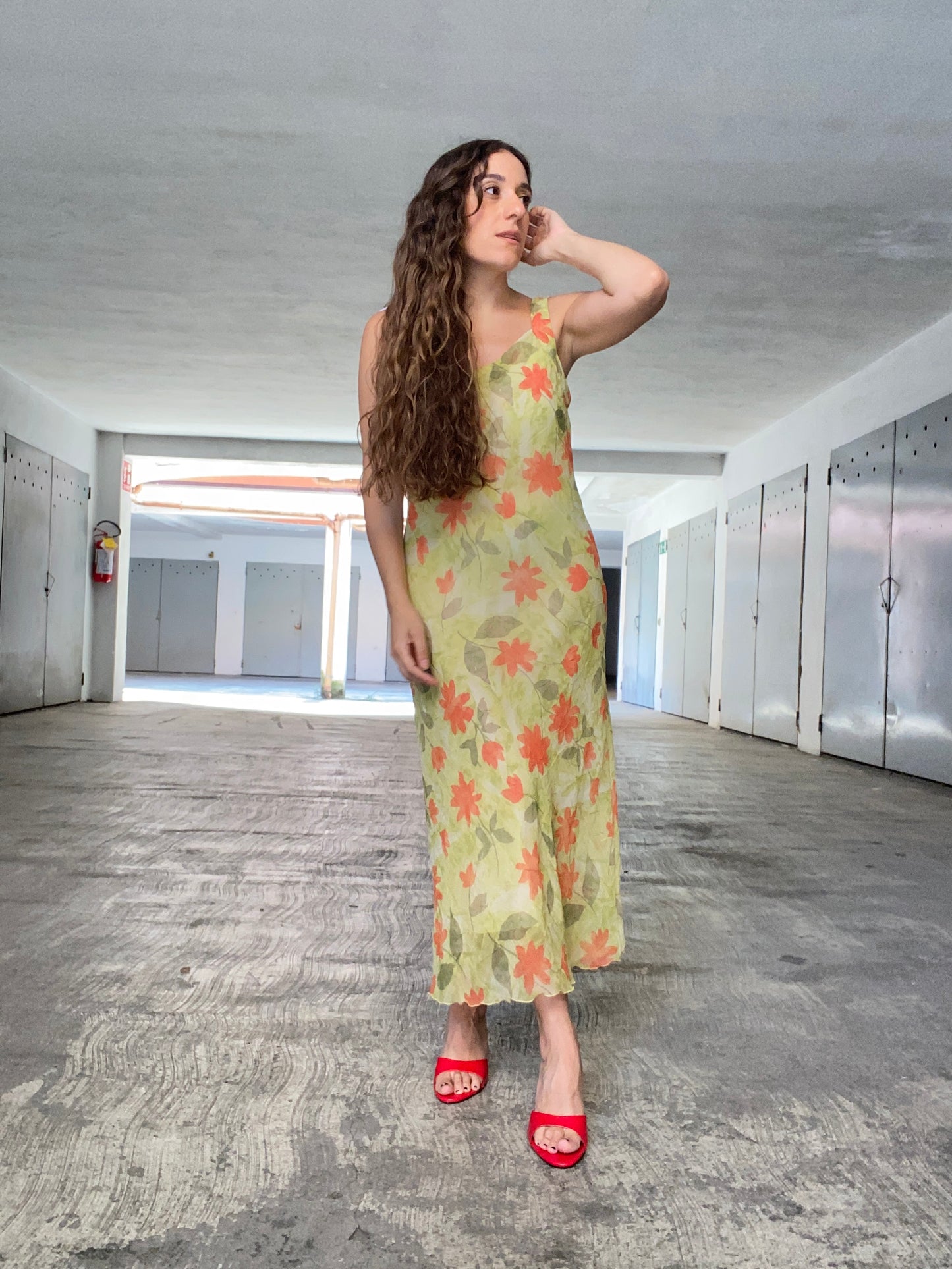 Abito anni 90 con sottoveste