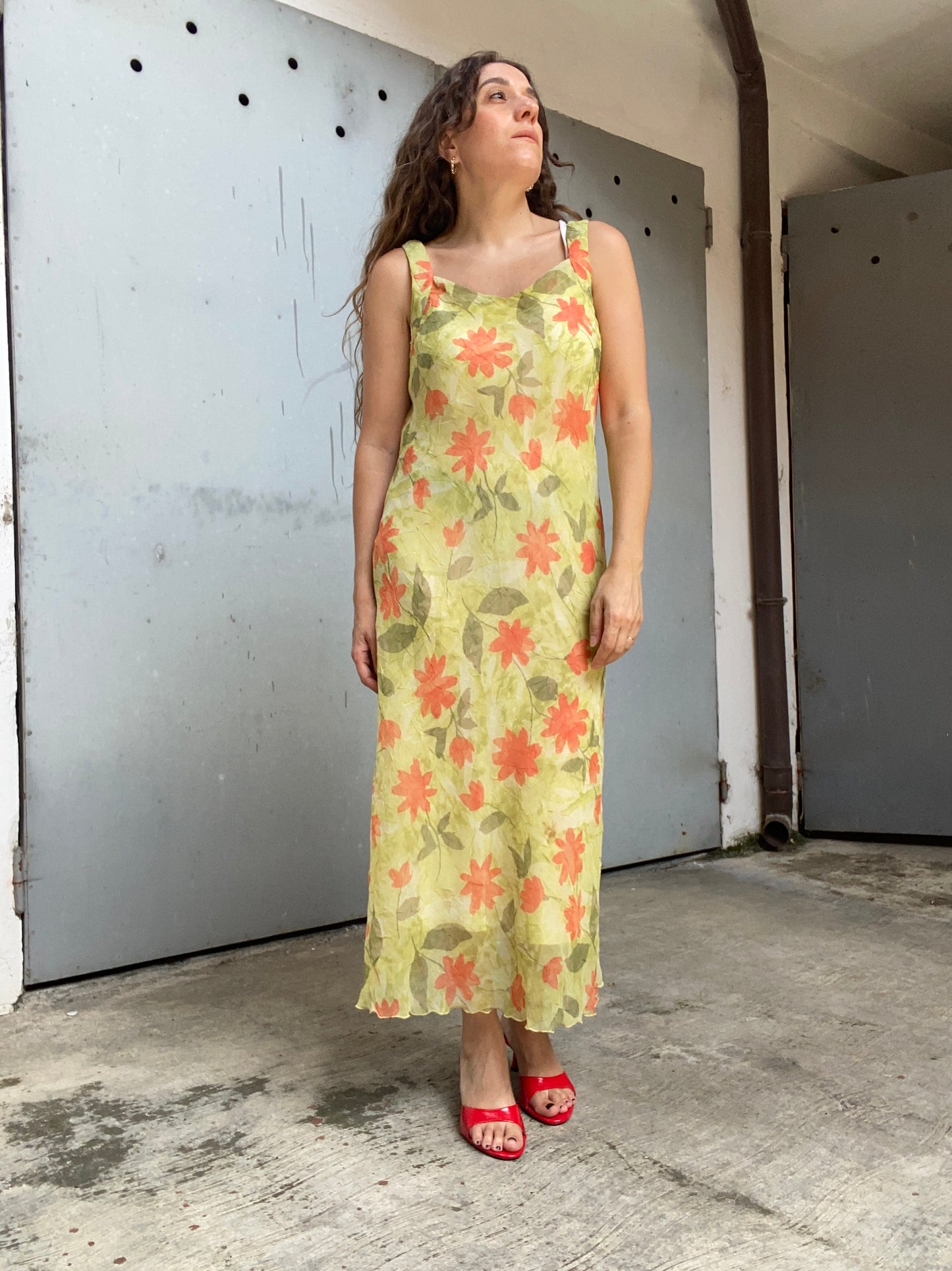 Abito anni 90 con sottoveste