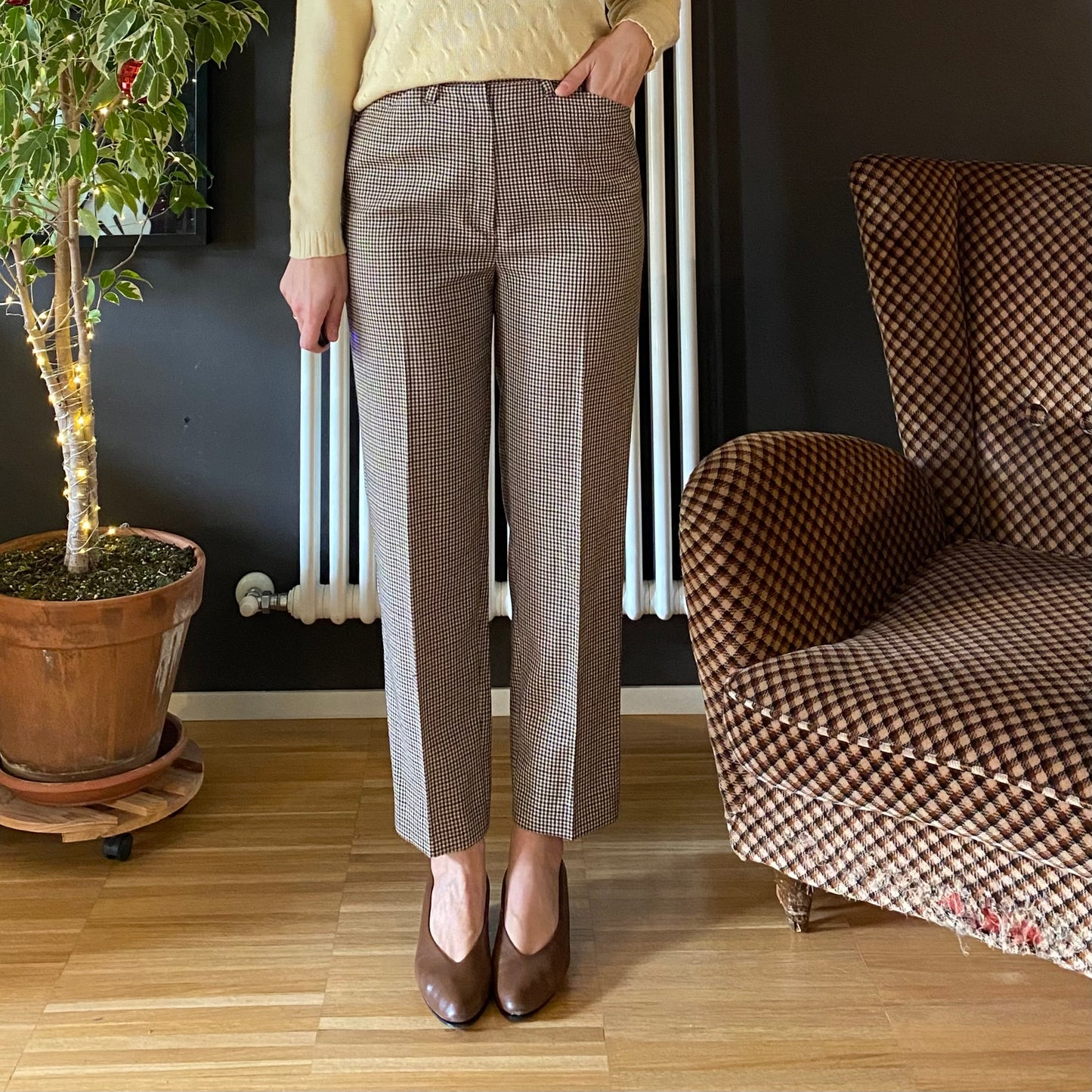 Pantalone tartan lana