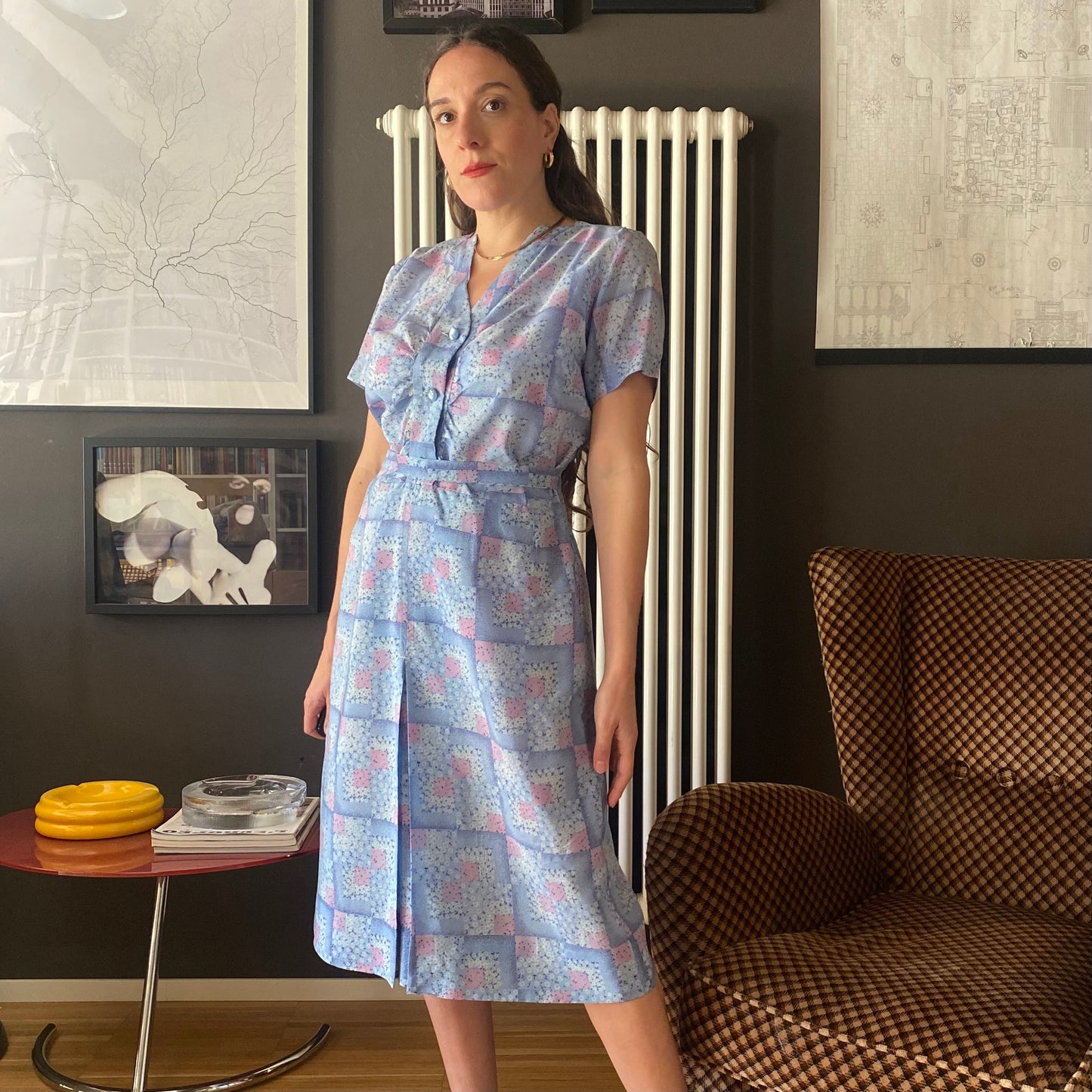 Abito anni 80 a fiori