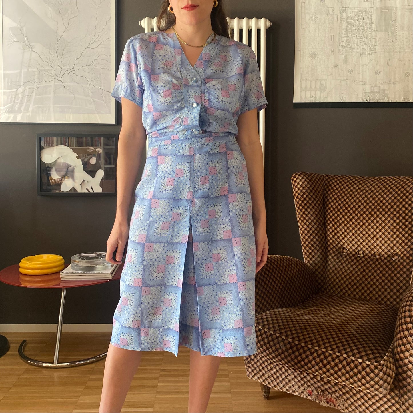 Abito anni 80 a fiori