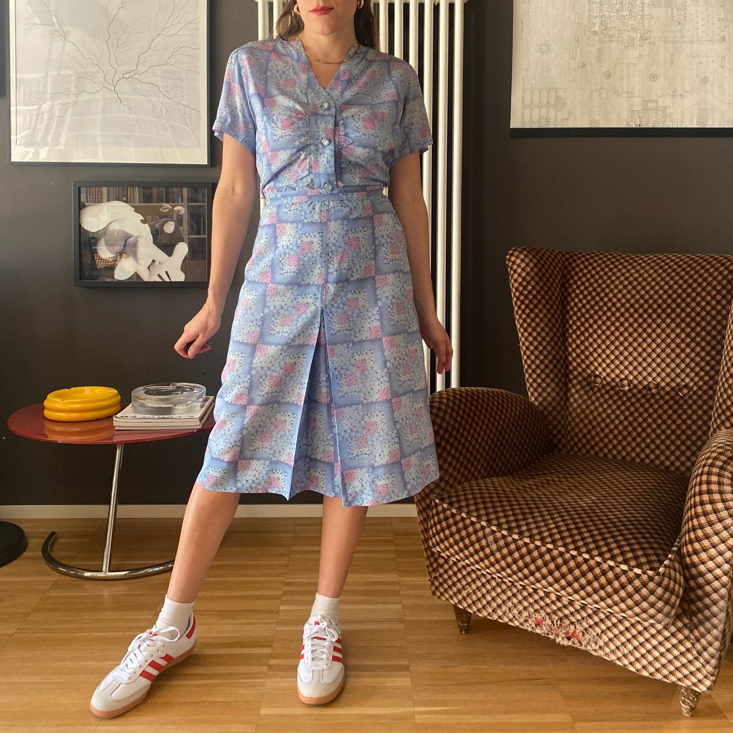 Abito anni 80 a fiori