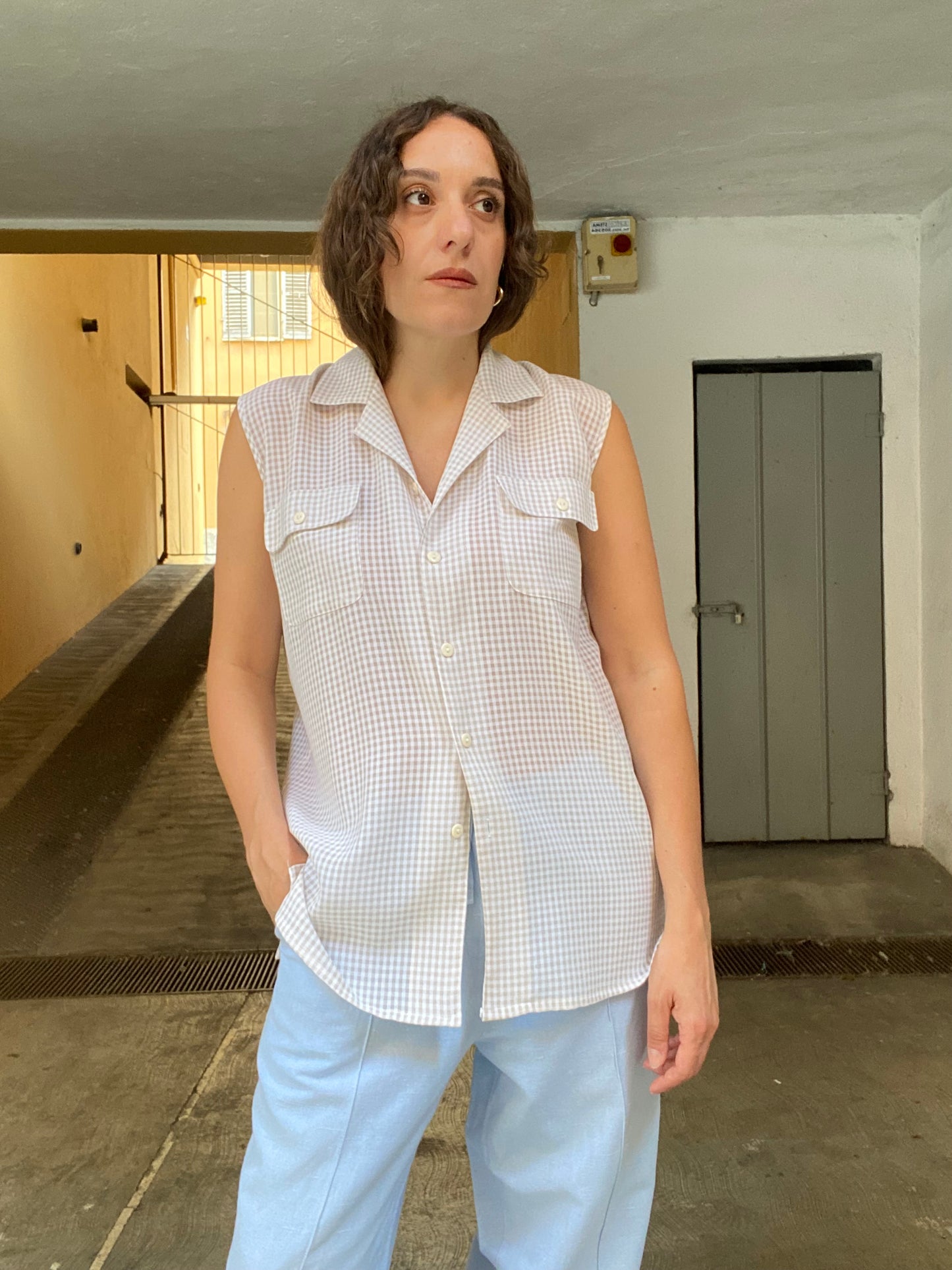 Camicia smanicata vichy