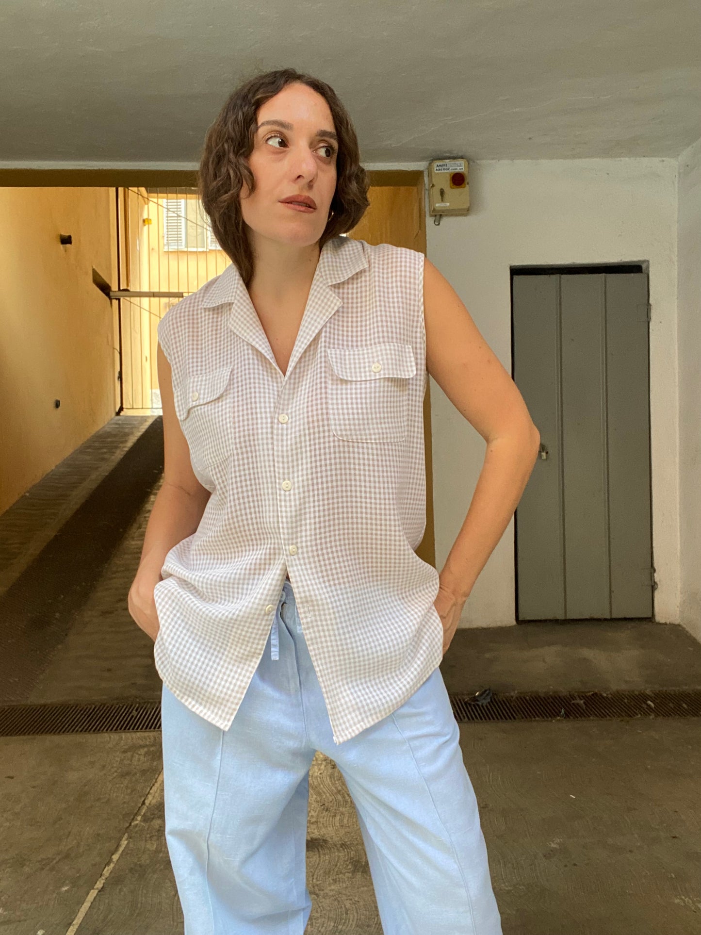 Camicia smanicata vichy