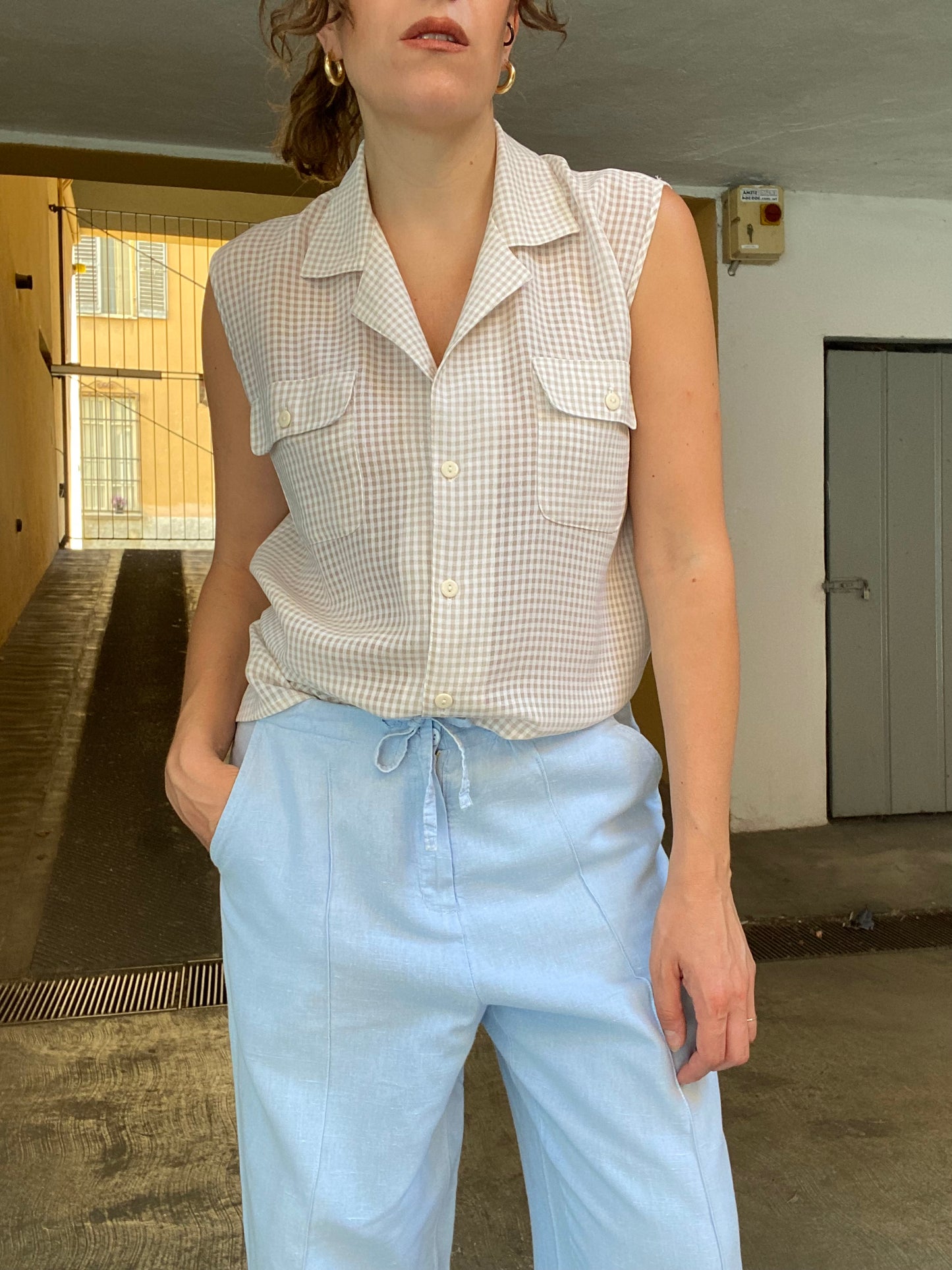 Camicia smanicata vichy