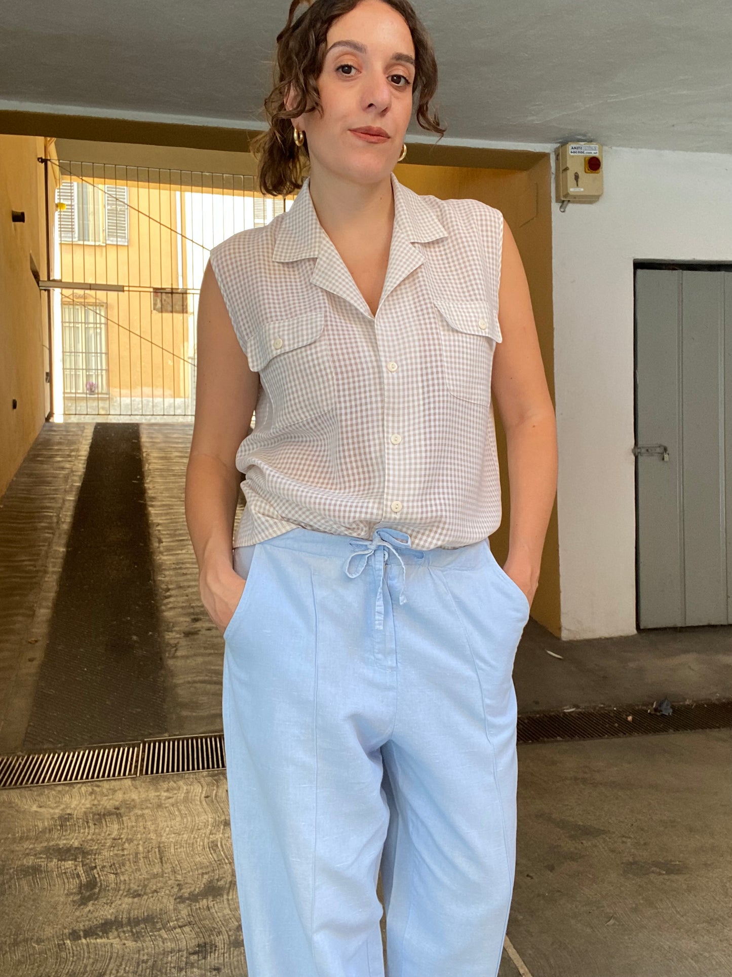 Camicia smanicata vichy