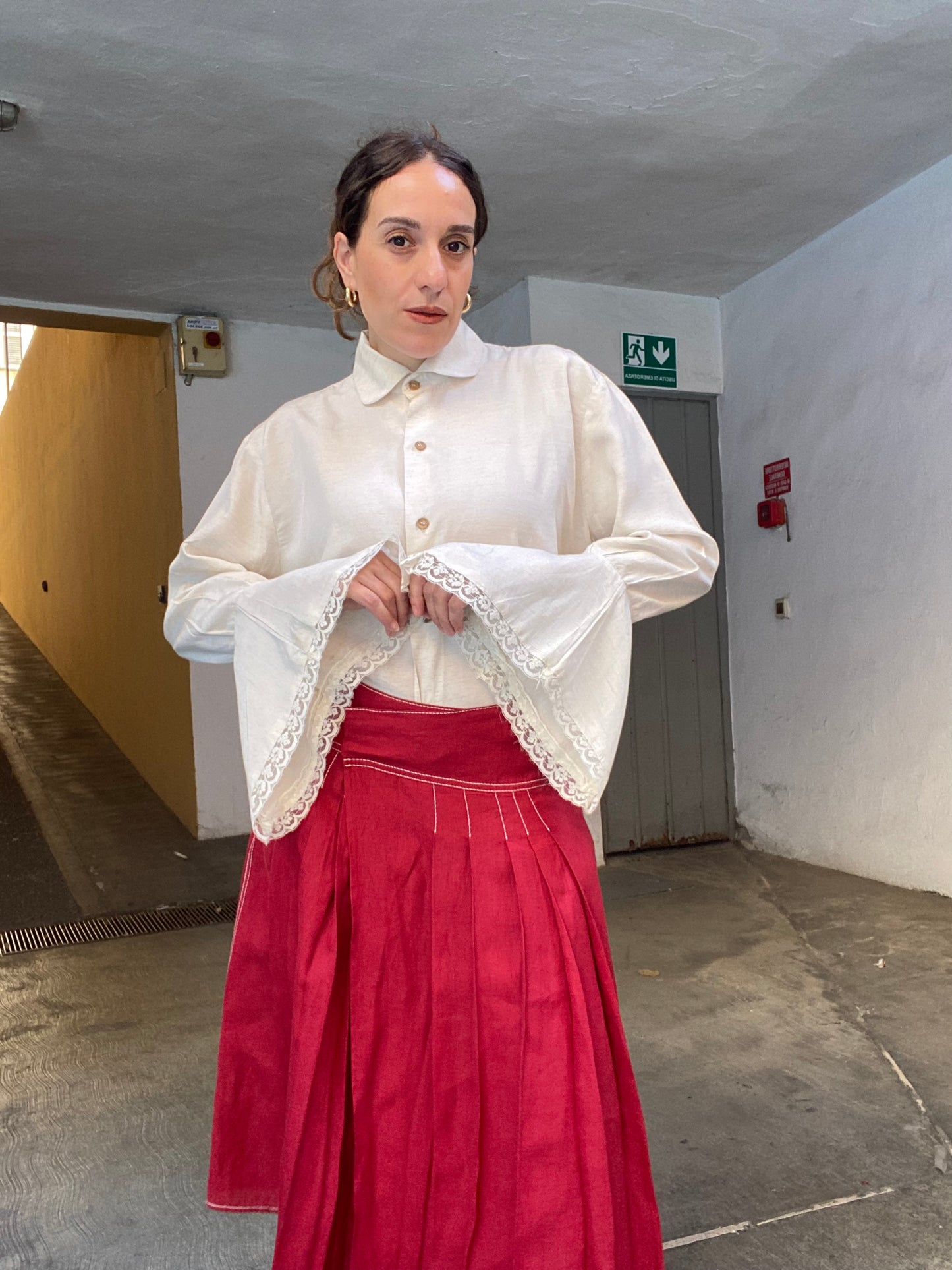 Camicia boho con volant