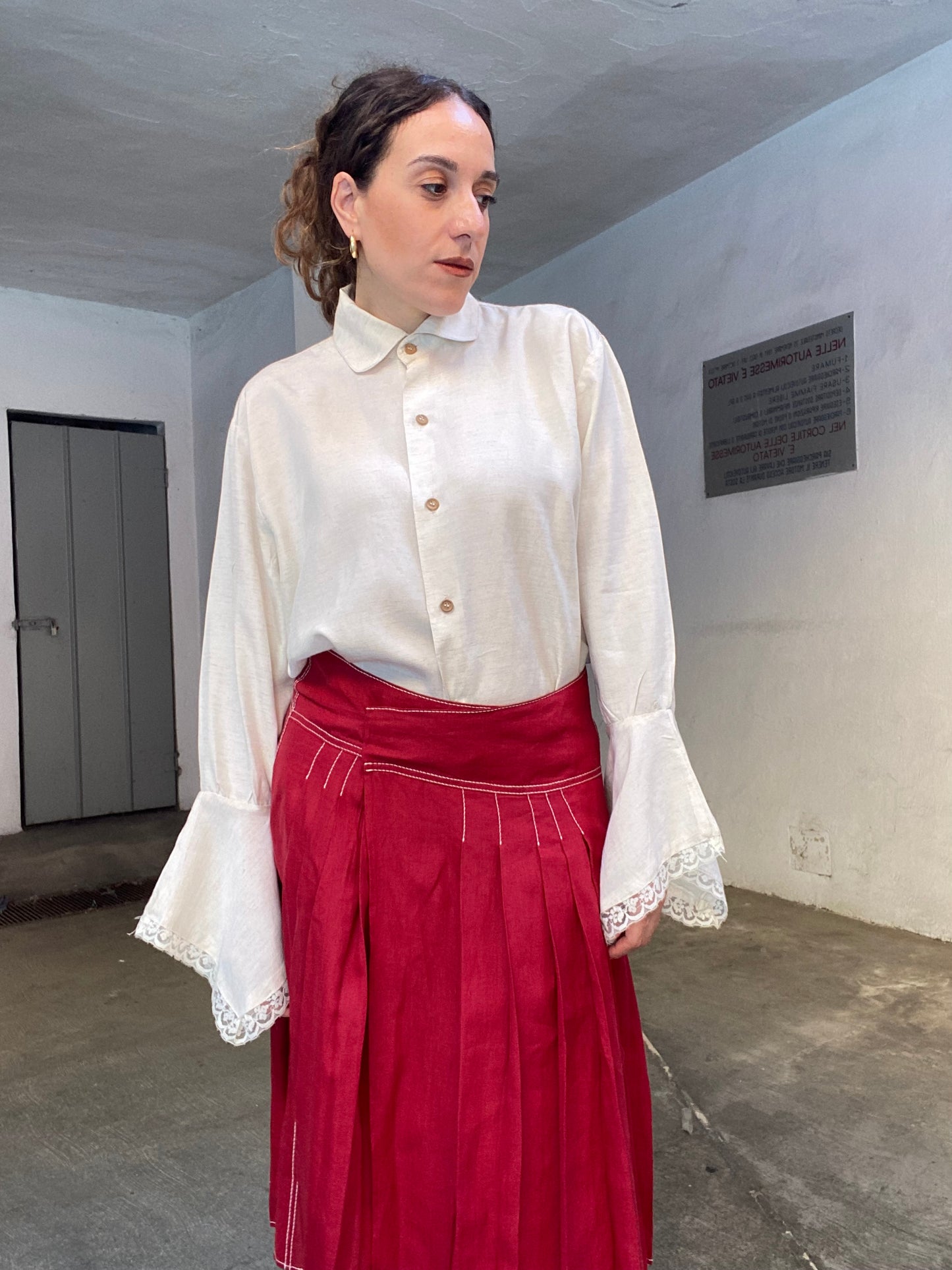 Camicia boho con volant