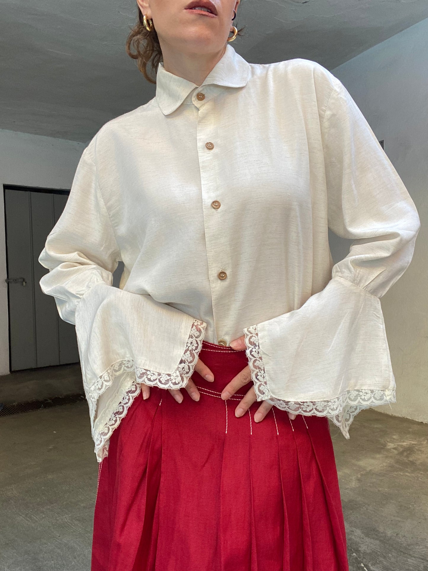 Camicia boho con volant