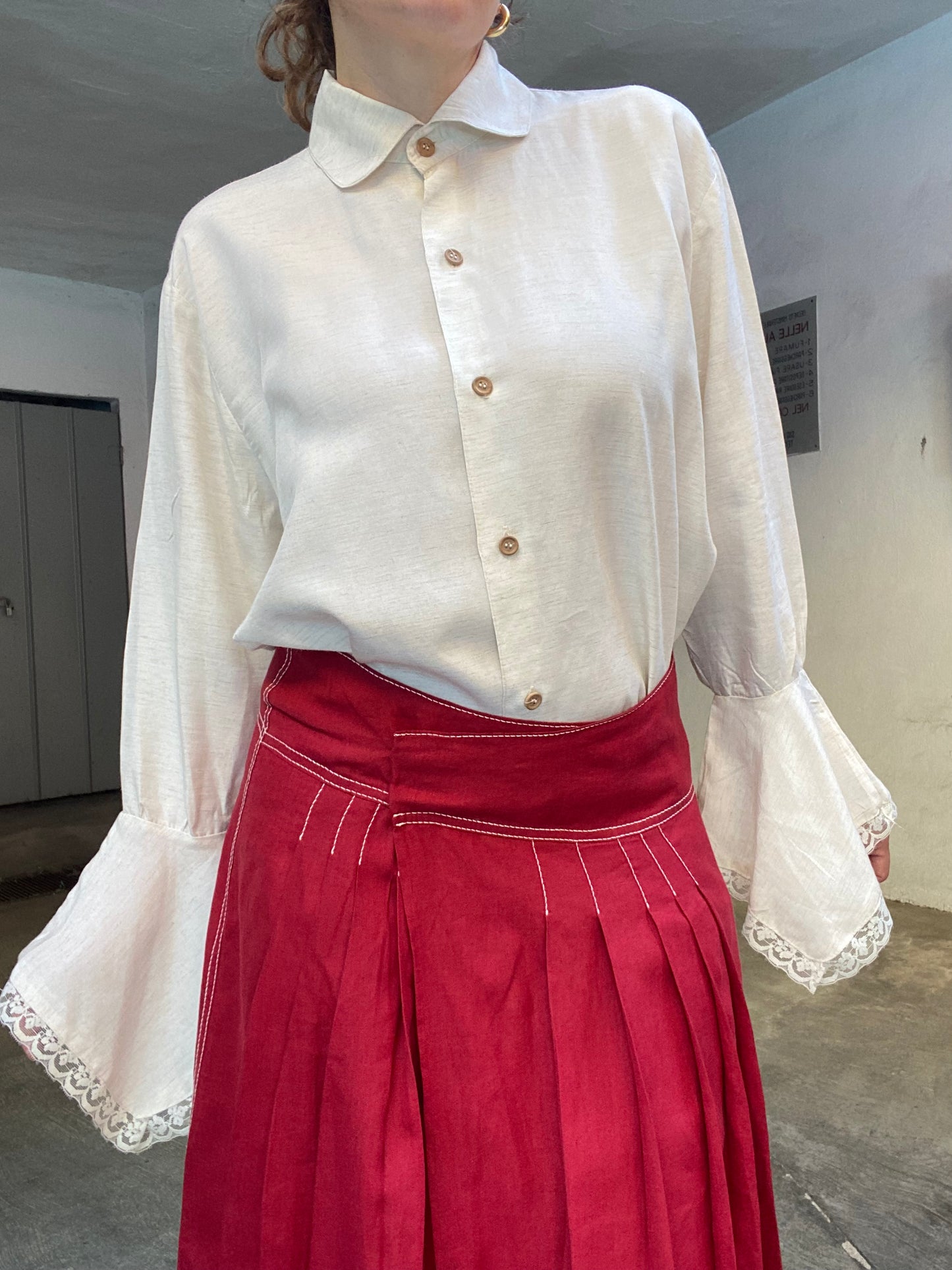 Camicia boho con volant