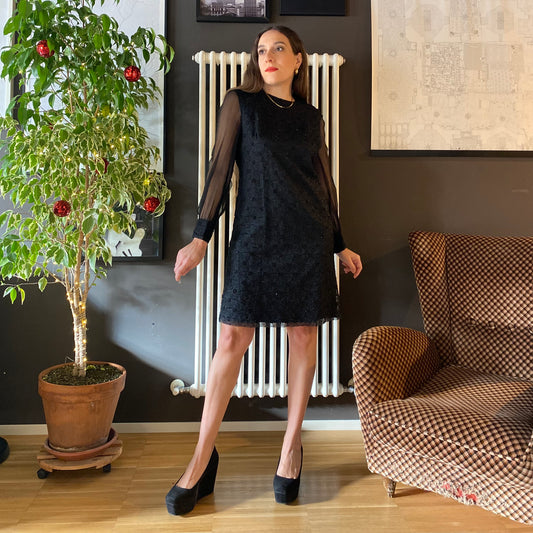 Abito anni 60 perline e organza