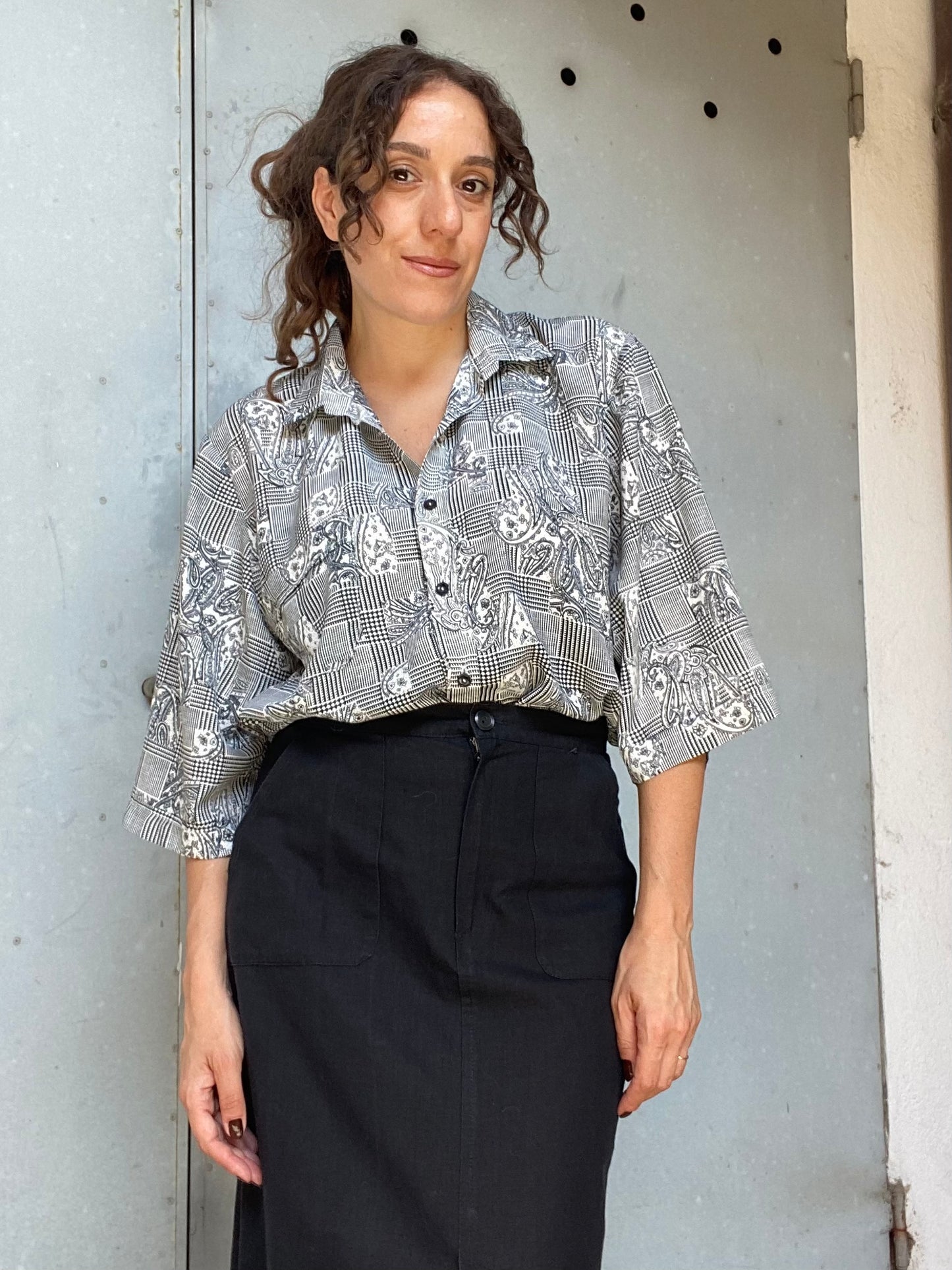 Camicia paisley e pied de poule