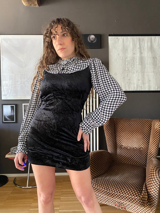 Abito mini in velluto