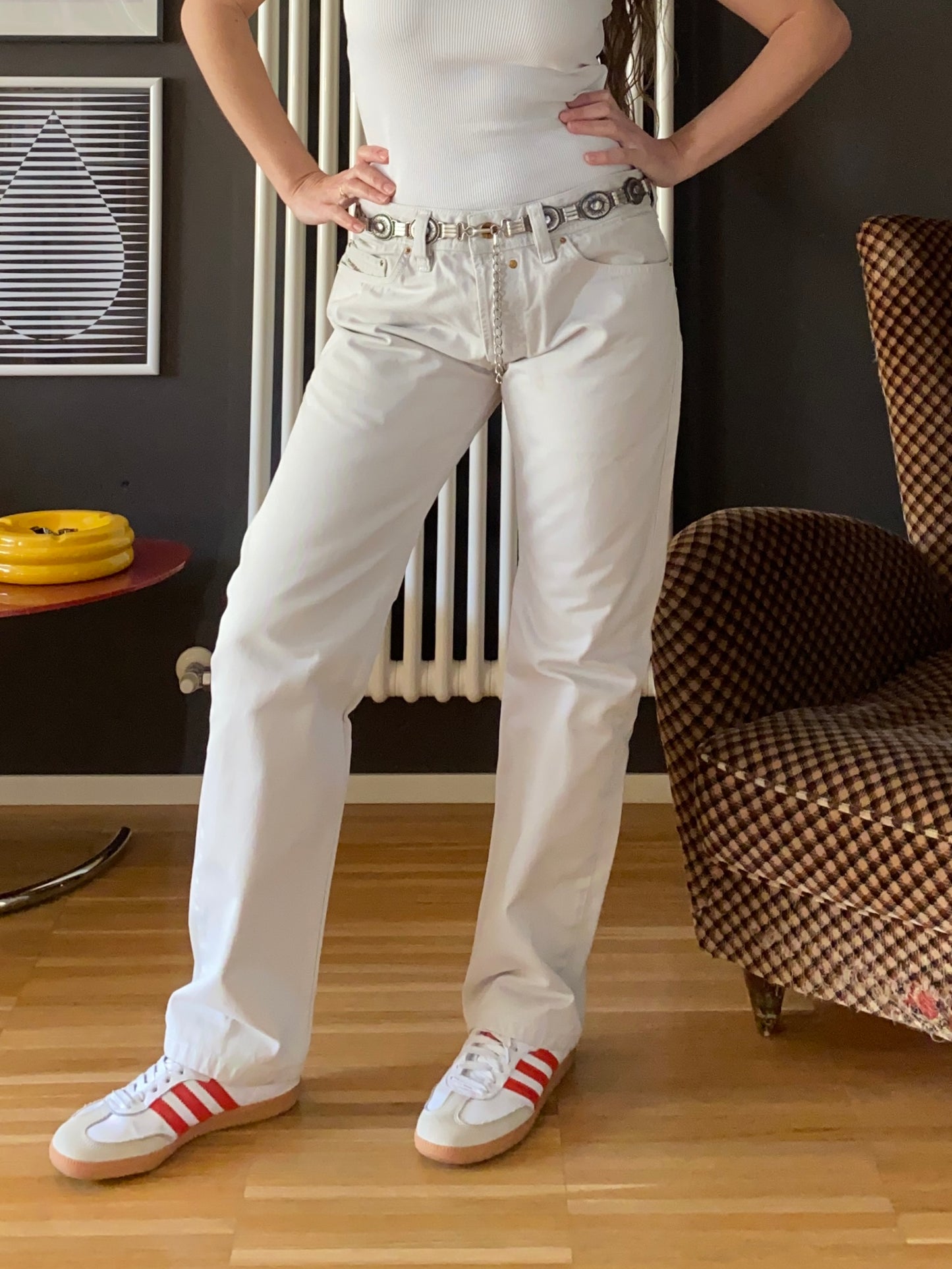 Pantaloni denim Diesel low waist