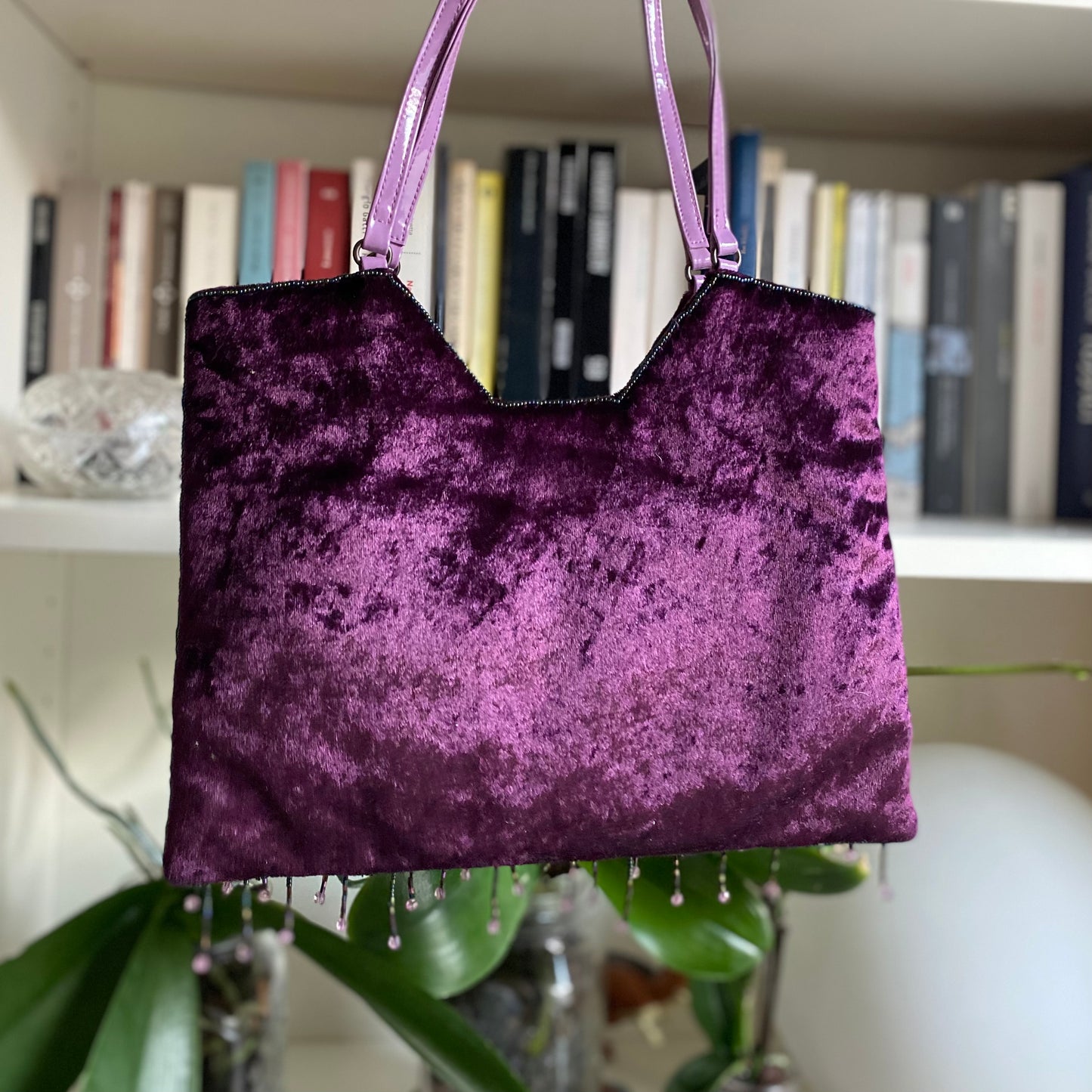 Borsa velluto e perline