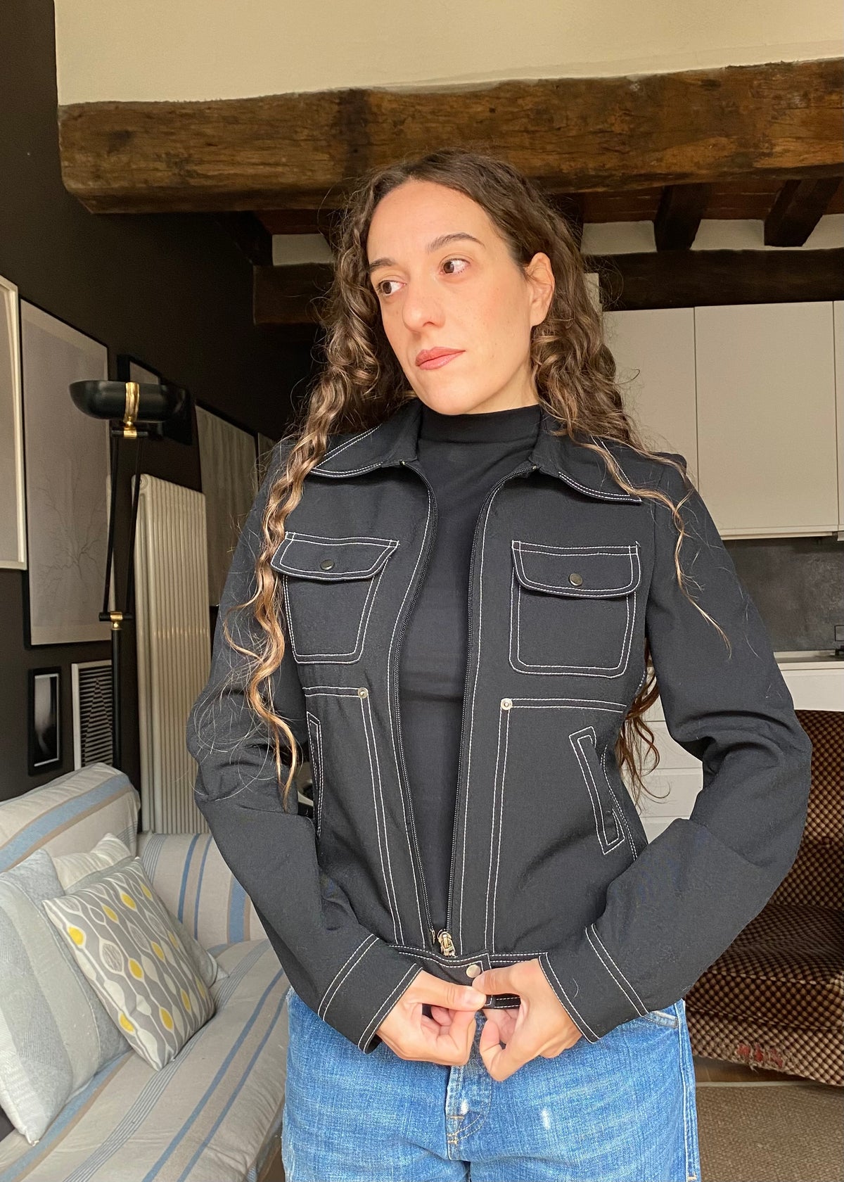 Giacca impunturata Conbipel