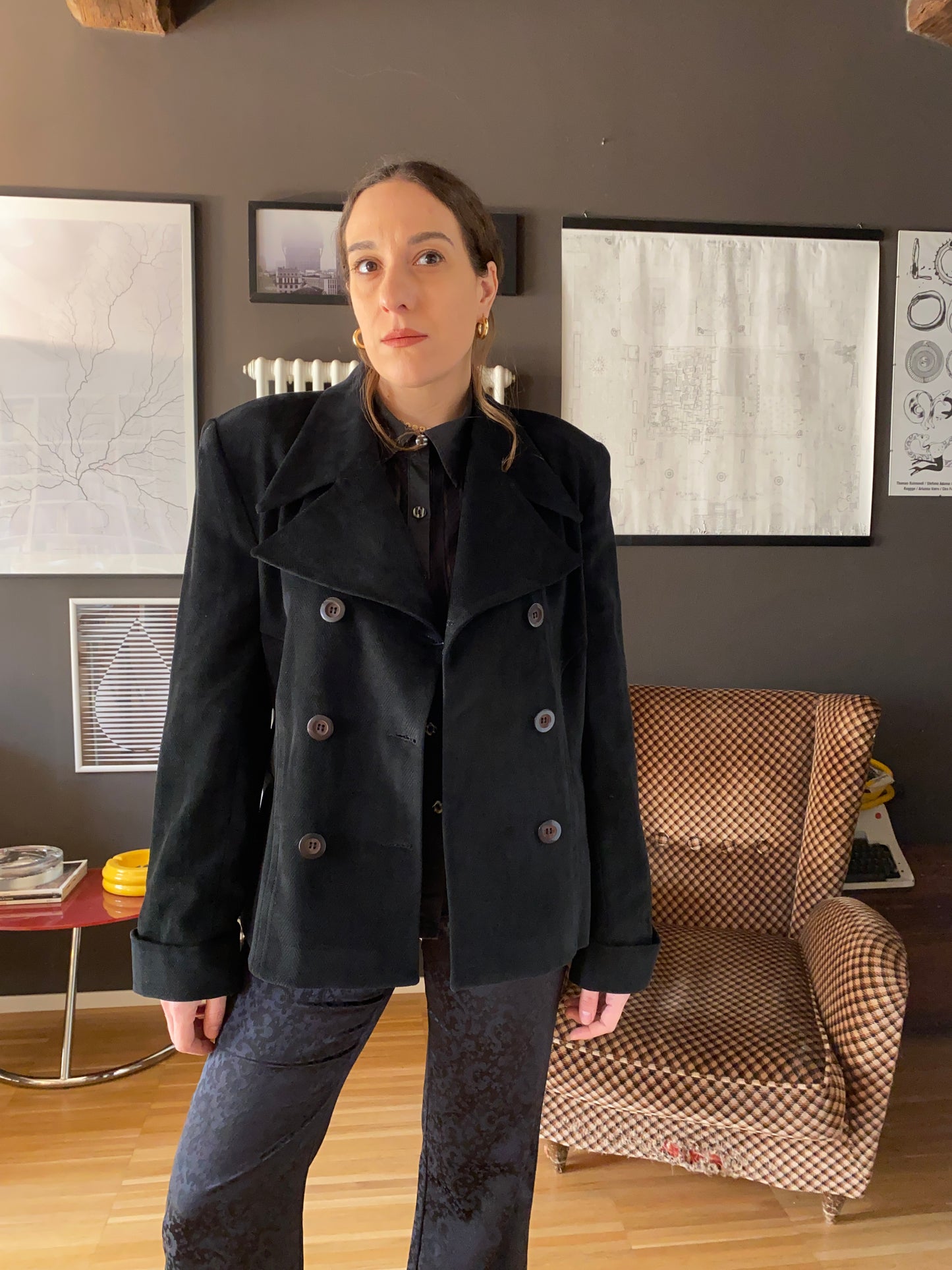 Giacca caban con cintura