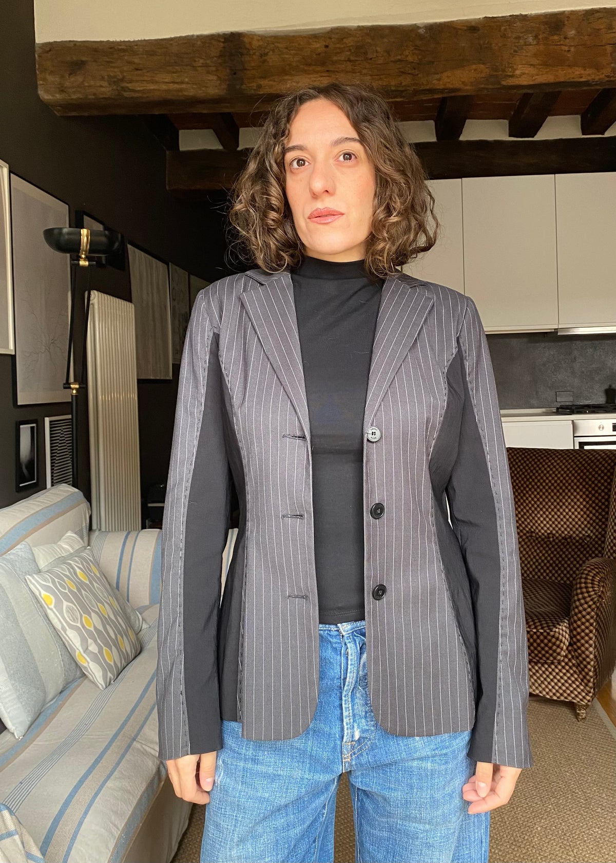 Blazer gessato Y2K Denny Rose