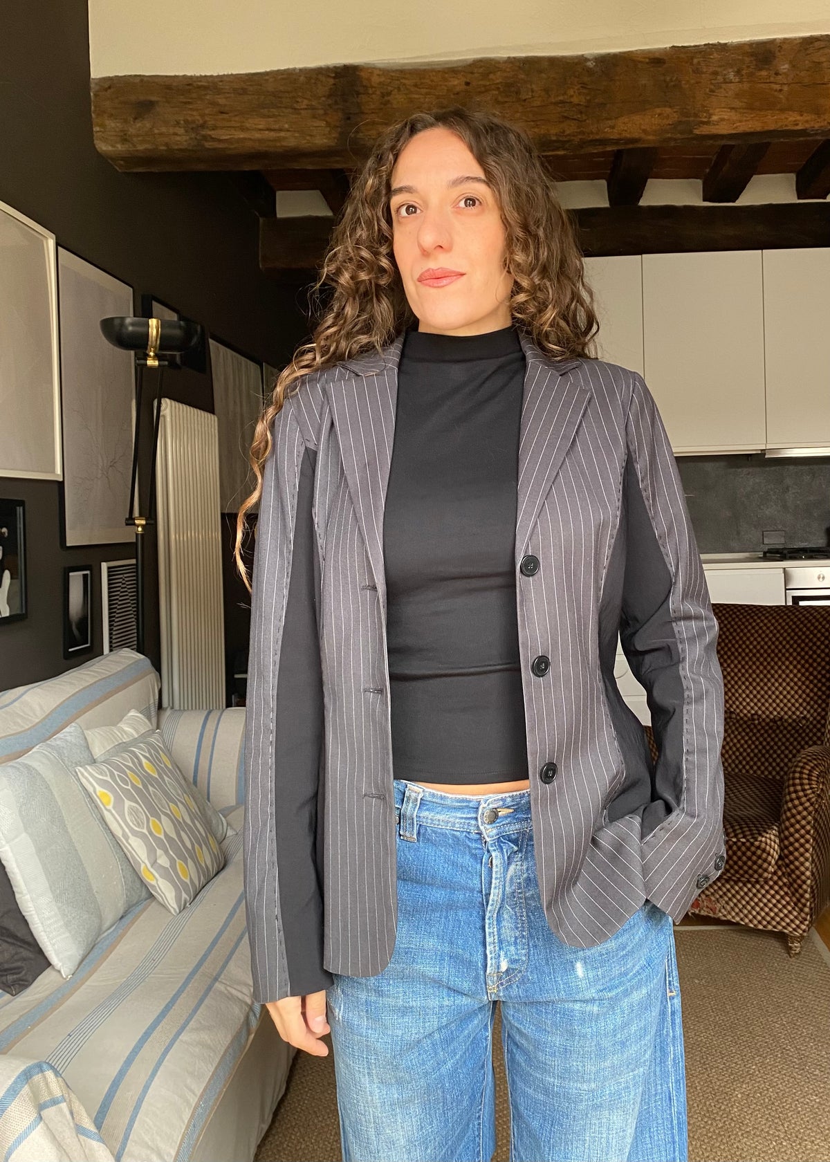 Blazer gessato Y2K Denny Rose