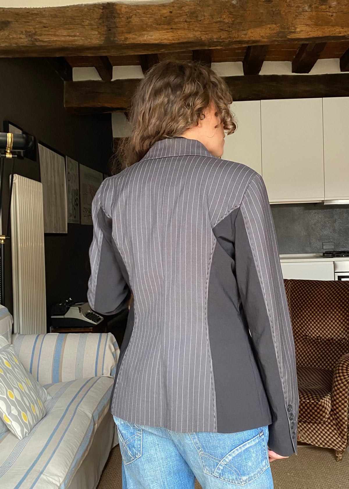 Blazer gessato Y2K Denny Rose