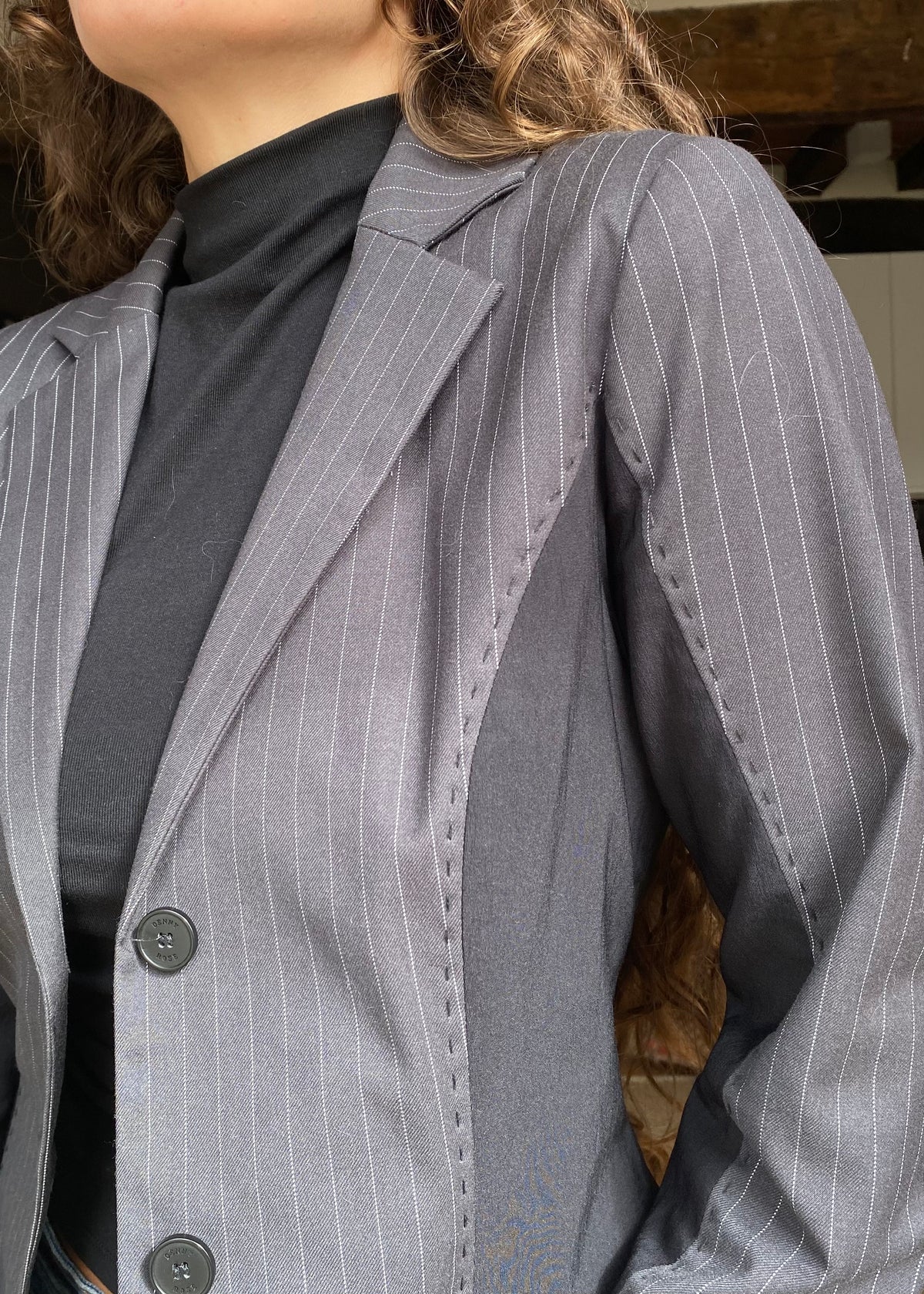 Blazer gessato Y2K Denny Rose