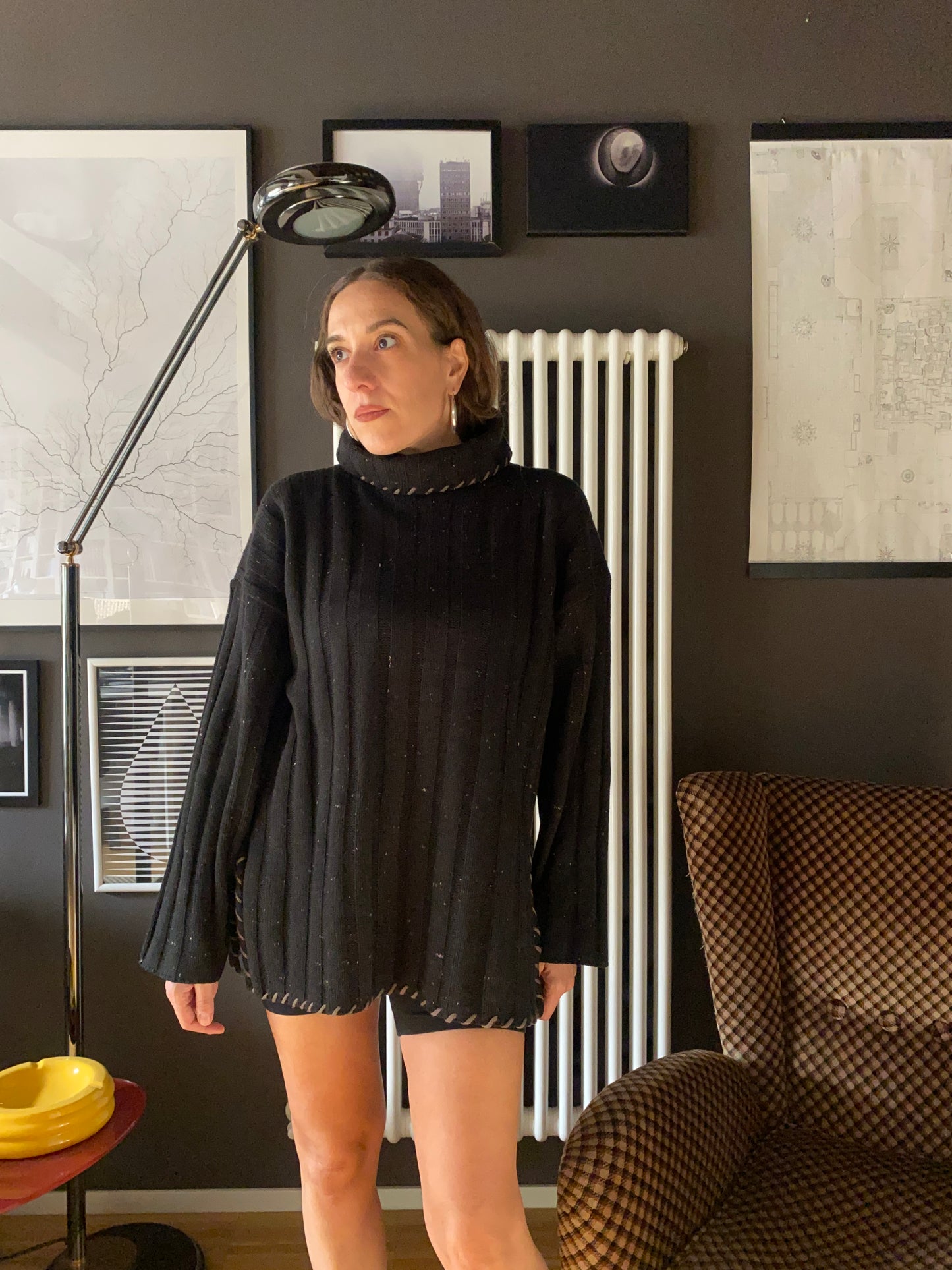 Maglione maxi anni 90 a coste