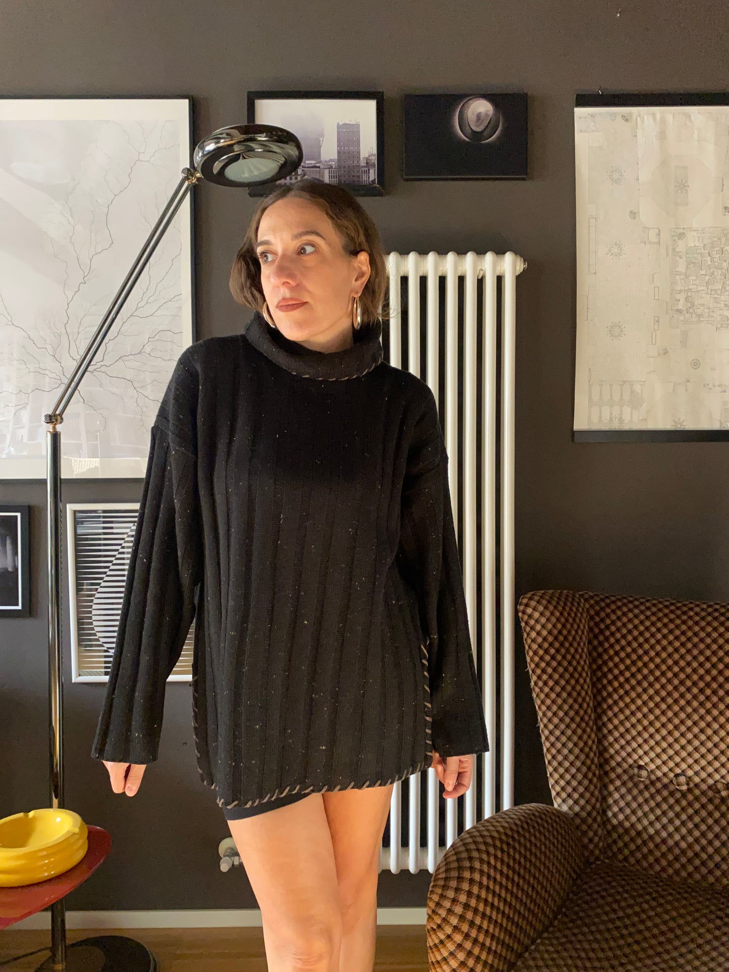 Maglione maxi anni 90 a coste