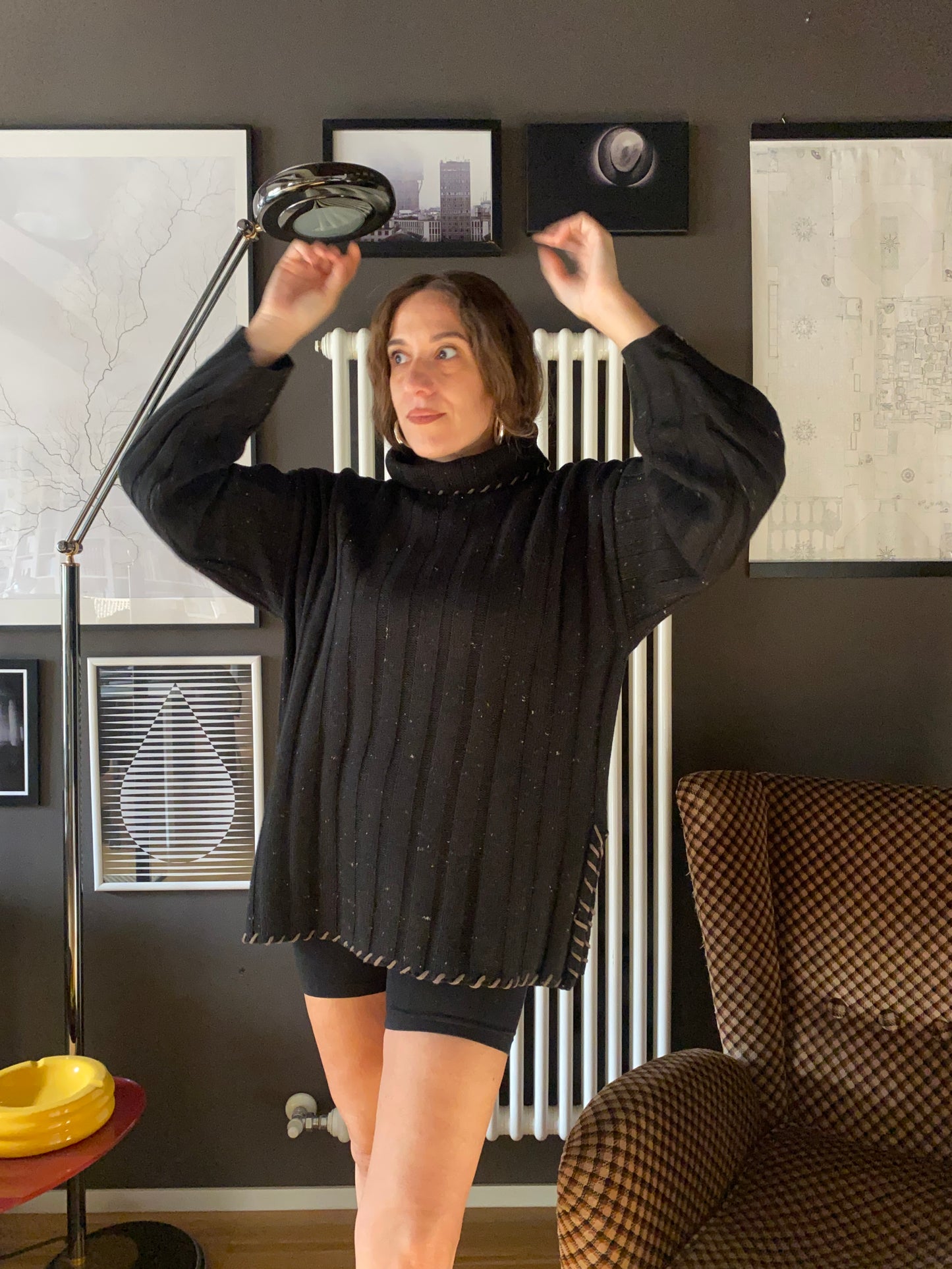 Maglione maxi anni 90 a coste