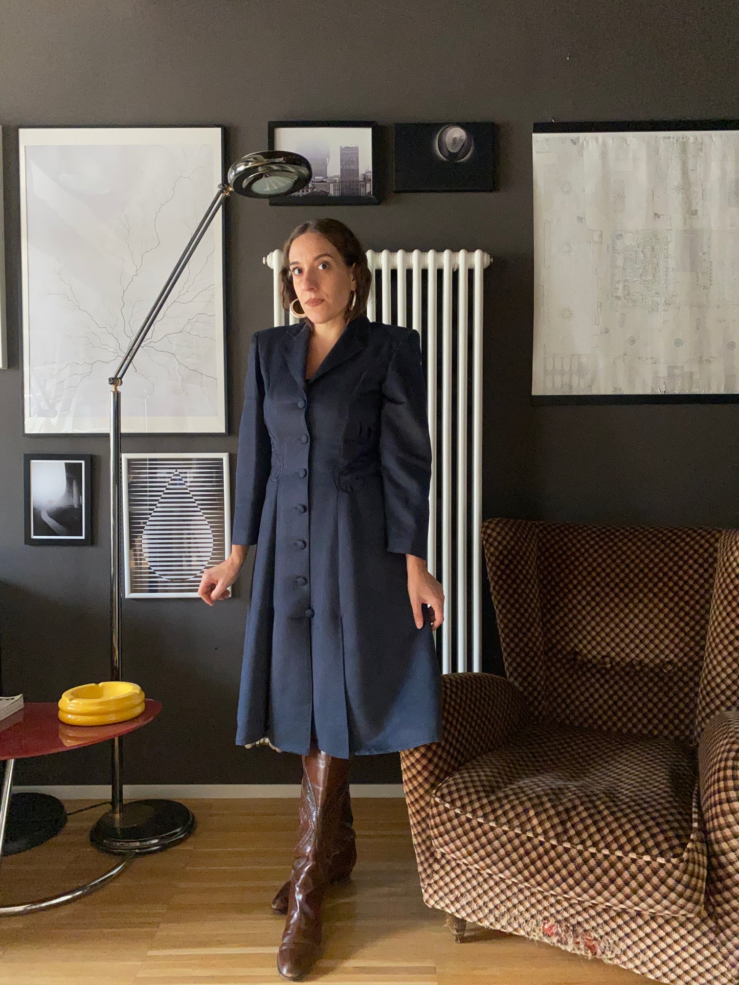 Abito/soprabito in cupro anni 80