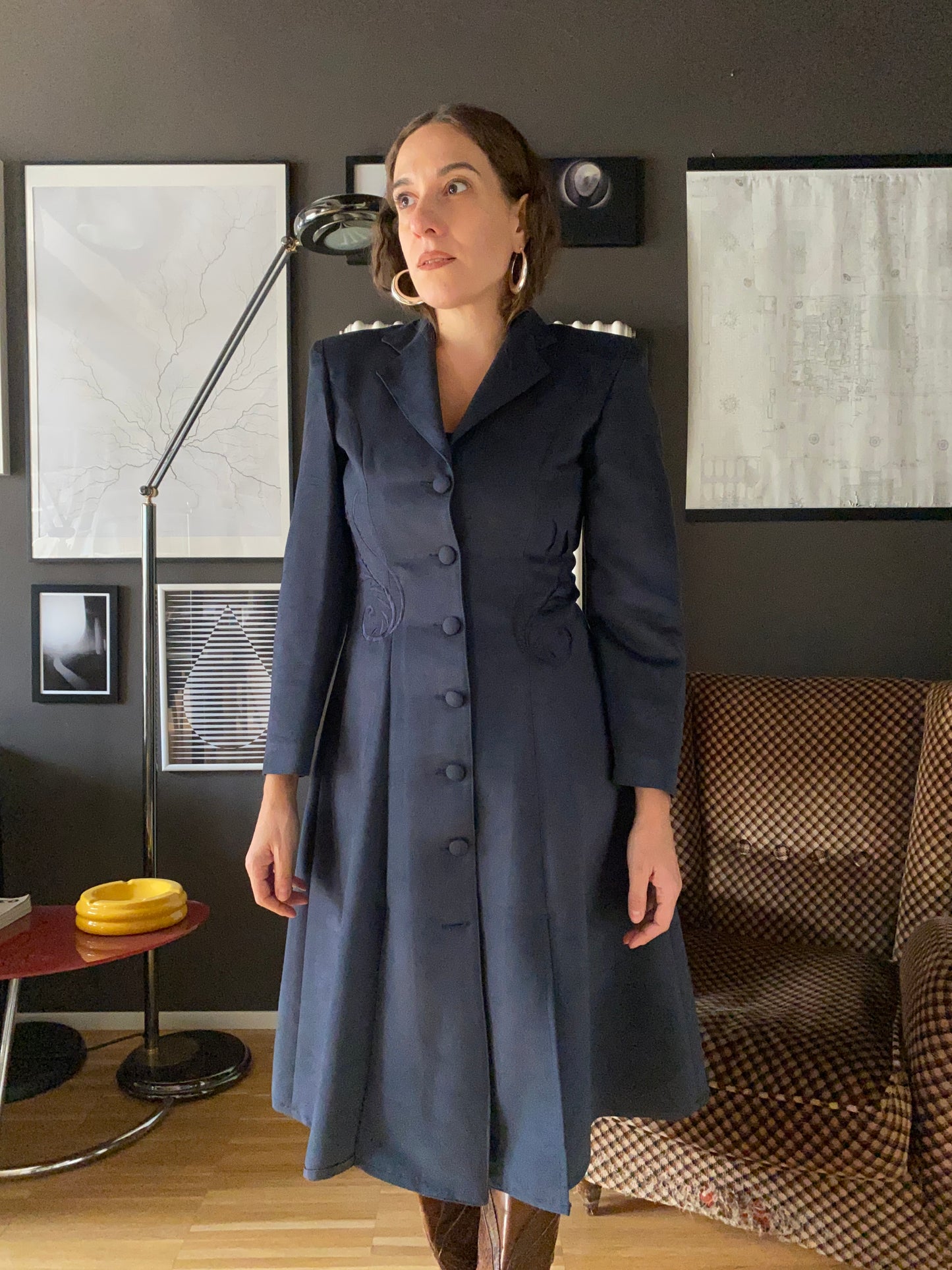 Abito/soprabito in cupro anni 80