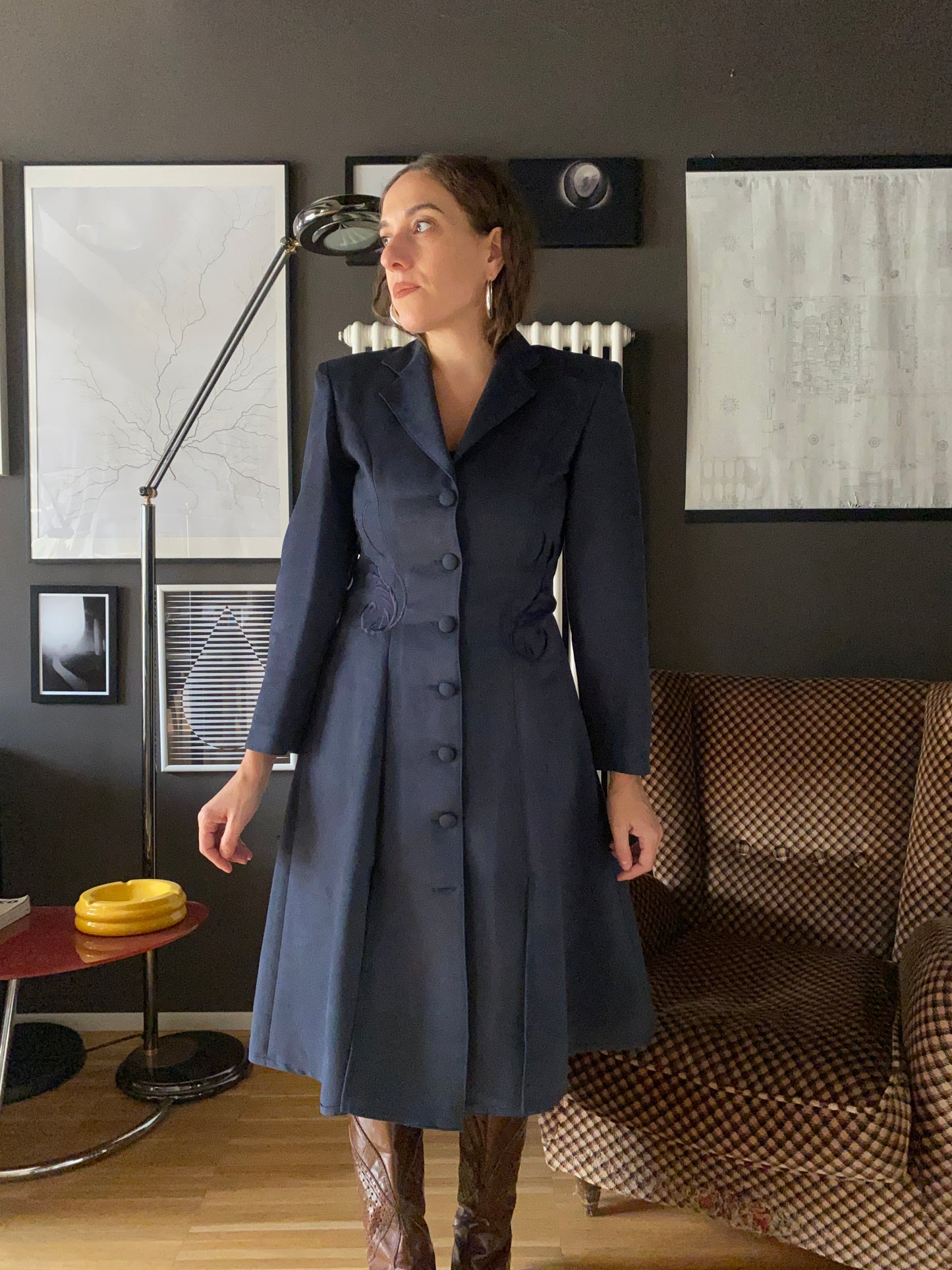 Abito/soprabito in cupro anni 80