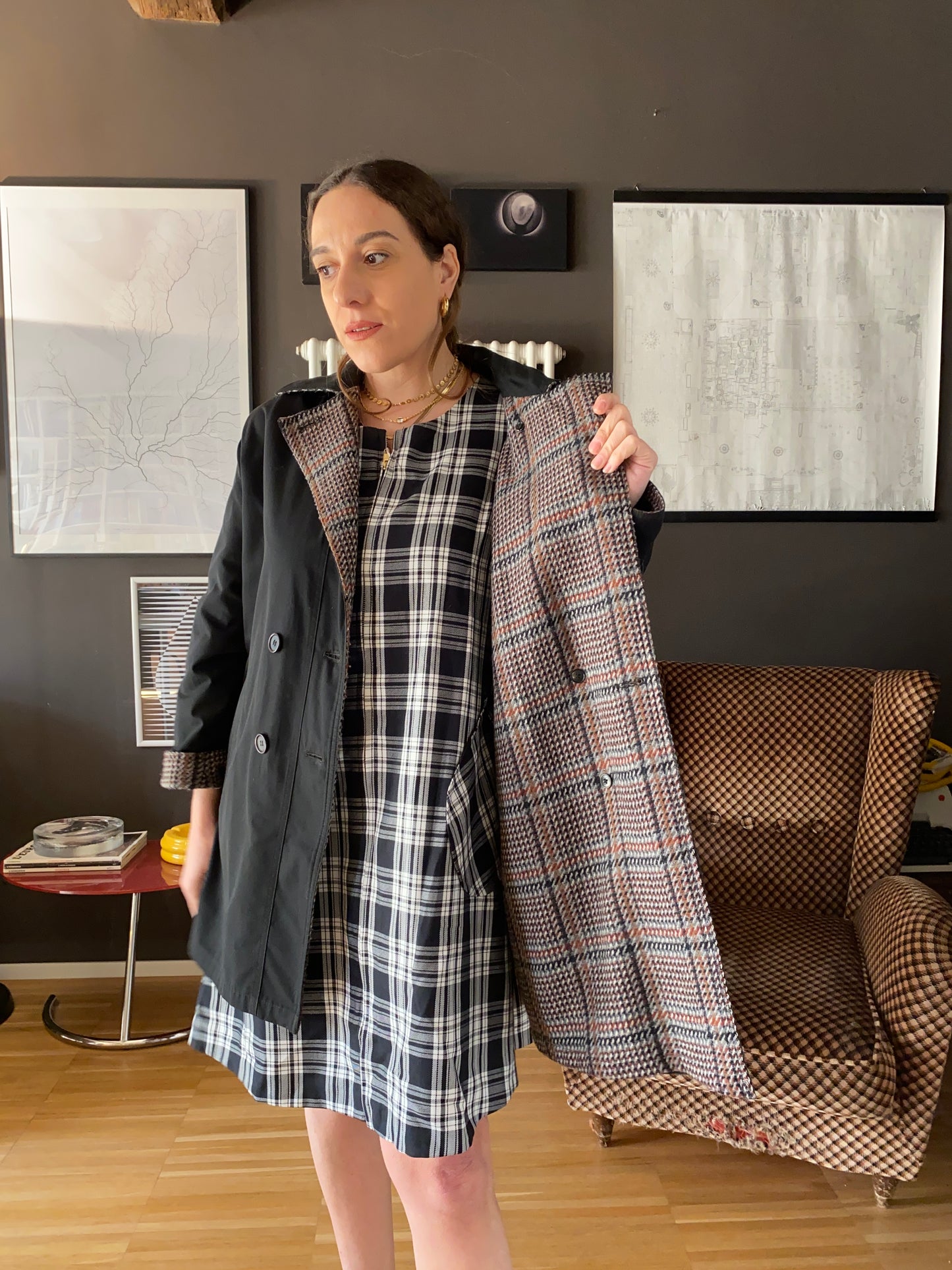 Trench anni 80 nero