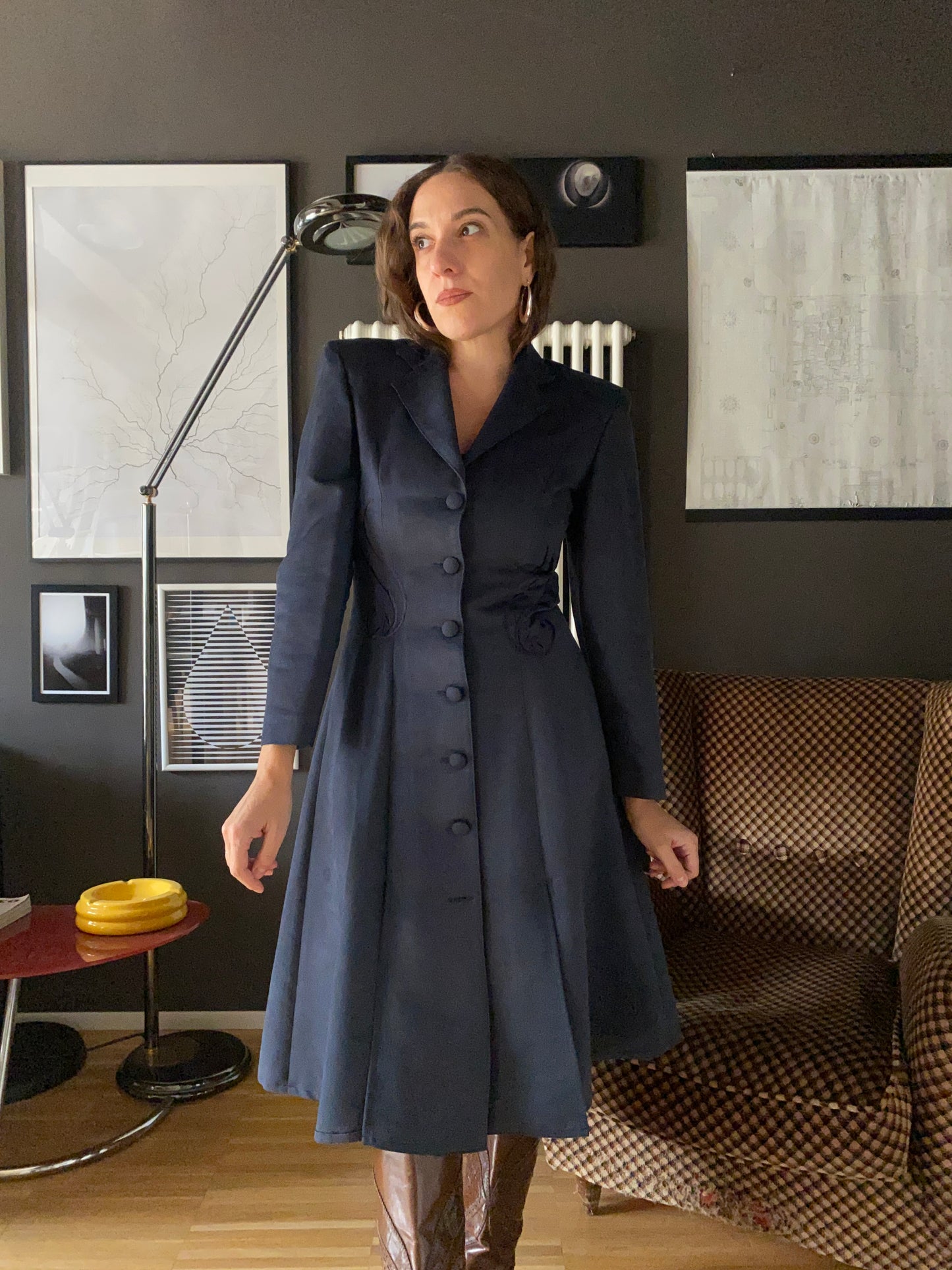 Abito/soprabito in cupro anni 80