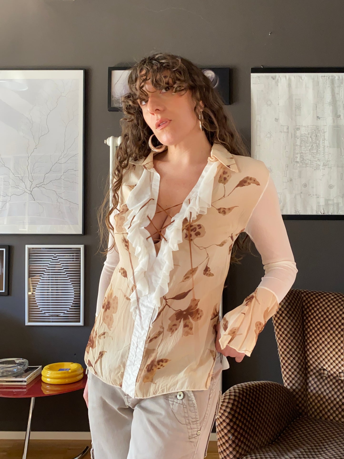 Camicia fairy organza e mesh