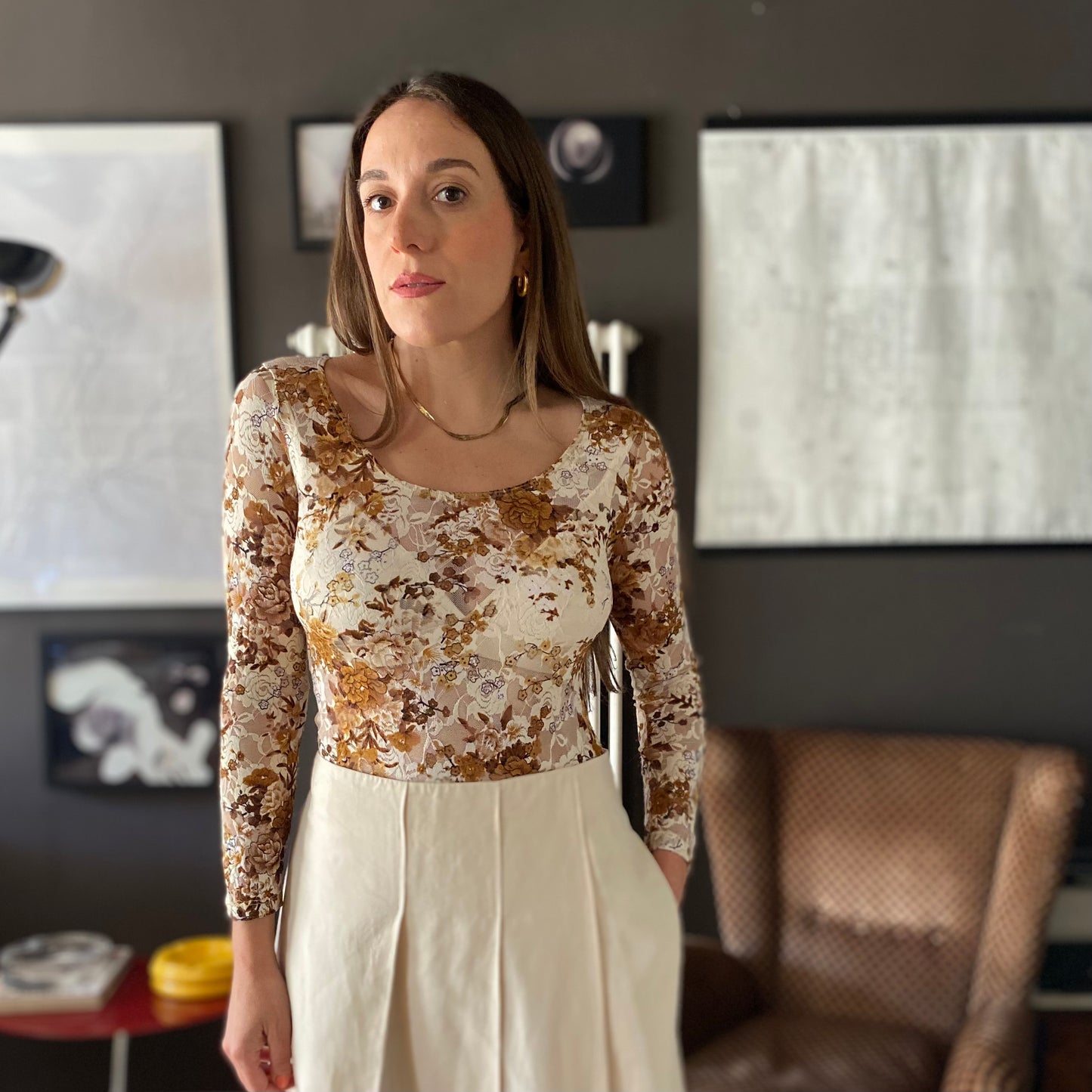 Body in pizzo elasticizzato