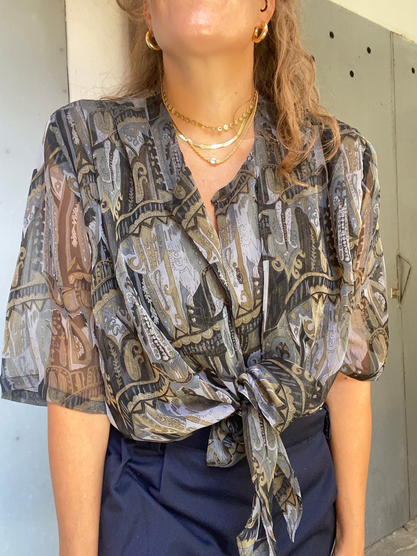 Camicia con gilet anni 90